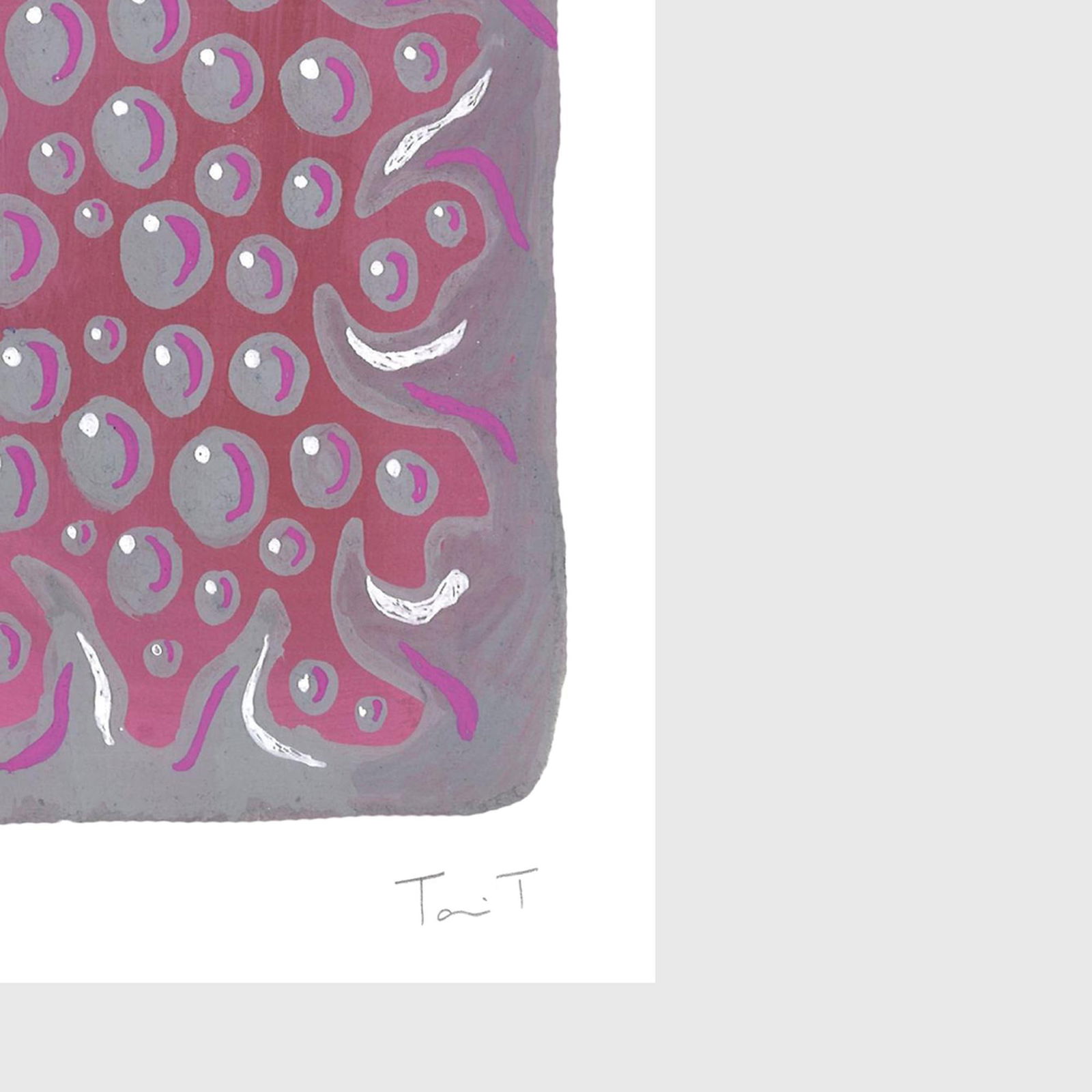 Grey Drops with Dots - 3