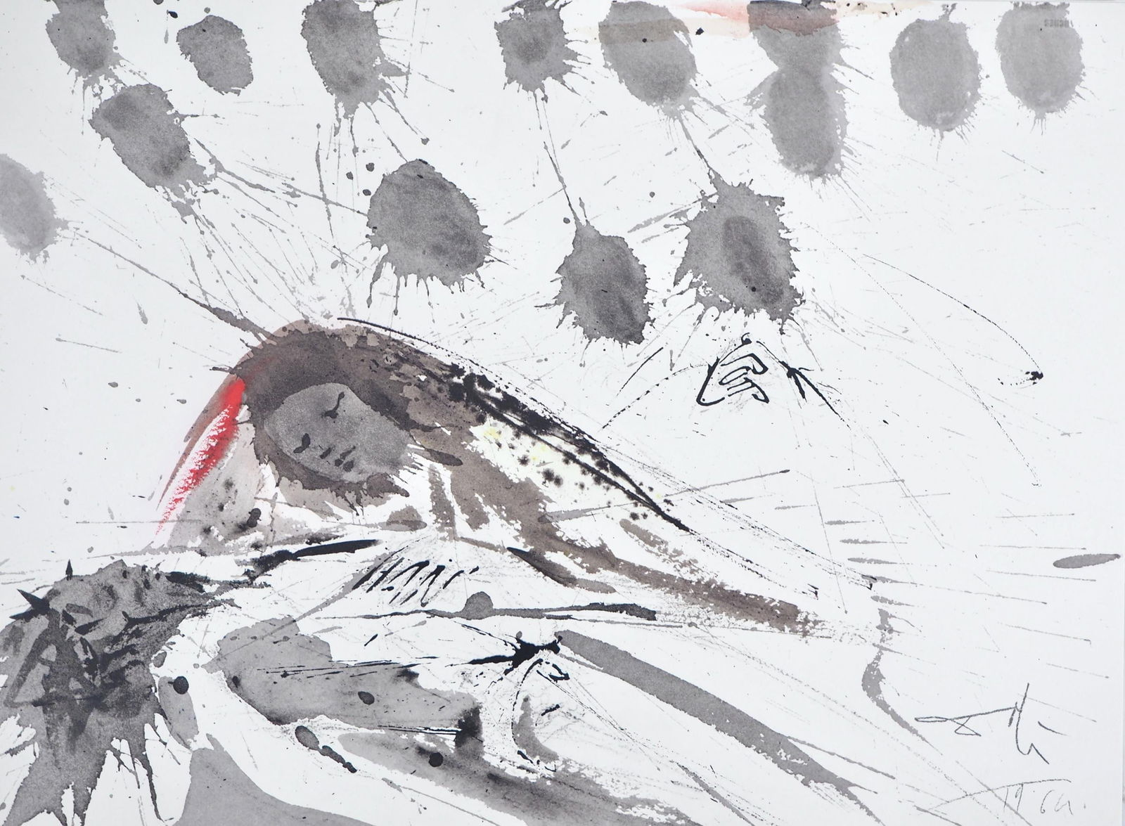 Salvador Dali, Composition (Michler/Lopsinger 1600; Field 69-3), Biblia Sacra, Limited Edition: Lithograph in colors on velin Fabriano charta ex meris pannis "ab alveo" manu fabricata, perlucidis figuris intexta paper. Paper size: 13.75 x 19 inches. Inscription: Signed in the plate and unnumbere