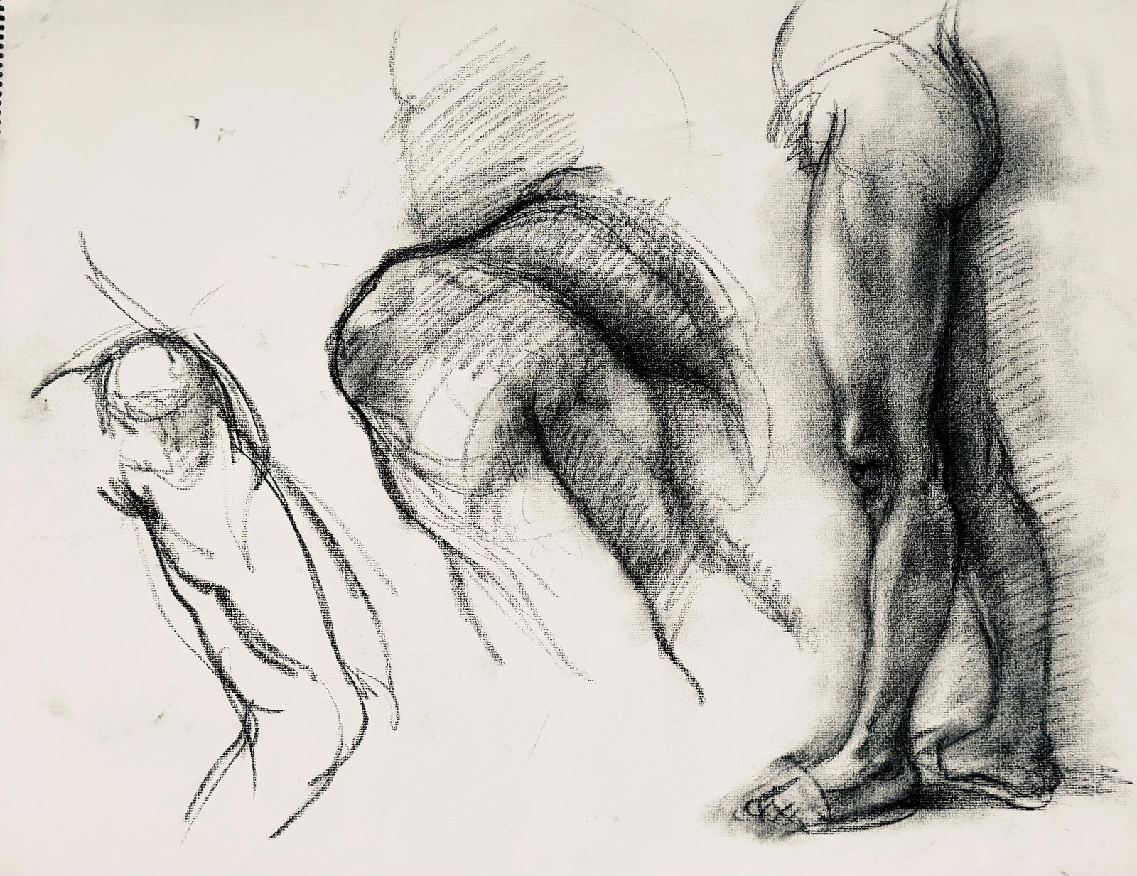 Ian Hornak, Renaissance Male Nude Figure Study, 1963, Original Drawing (1 of 4)