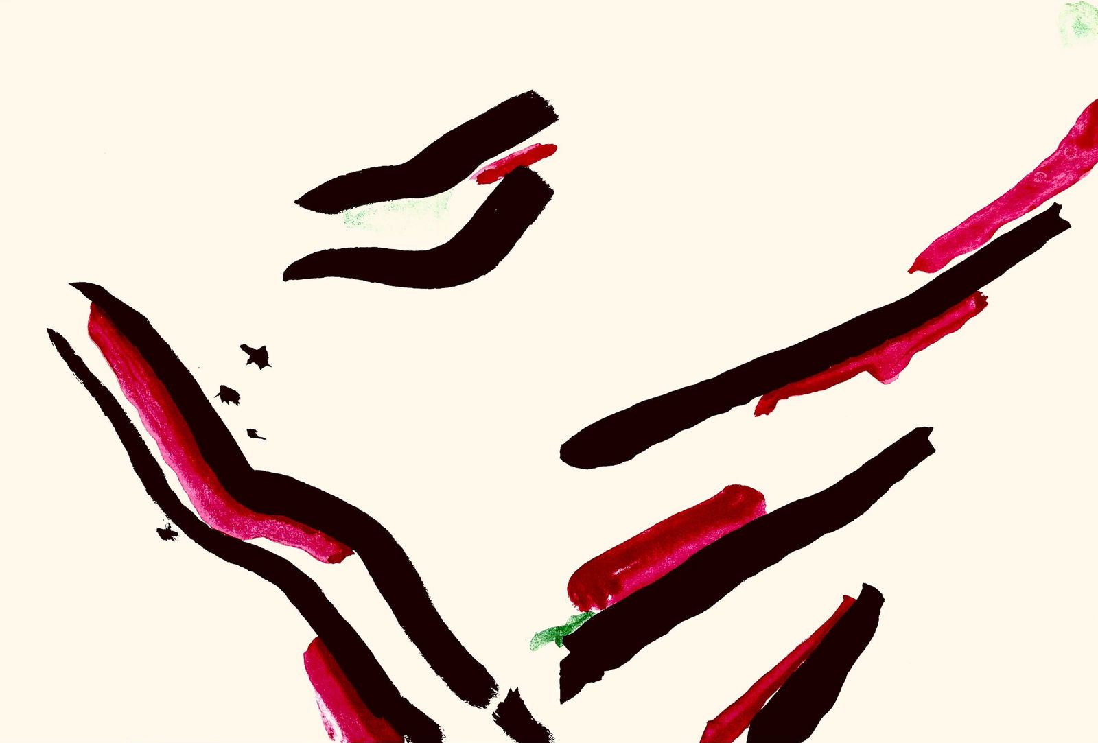 Pierre Tal-Coat, Composition, Derriere le miroir, Limited Edition Lithograph: Lithograph on velin paper. Paper size: 15 x 22 inches. Excellent condition, with centerfold, as issued. Inscription: Unsigned and unnumbered, as issued. Notes: From Derriere le miroir, N deg 153, 1965