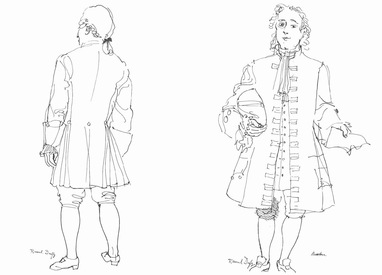 Raoul Dufy, Issac Newton, Lettre a mon peintre Raoul Dufy, Limited Edition Lithograph: Lithograph on velin Arjomari paper. Paper Size: 11.75 x 18.75 inches, with centerfold, as issued. Inscription: Signed in the plate and unnumbered, as issued. Notes: From the folio, Lettre a mon peintr