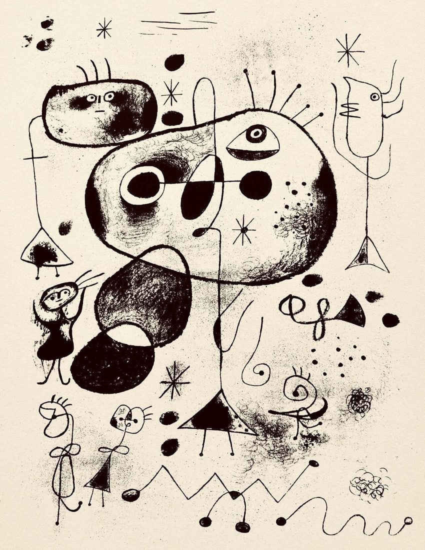 Joan Miro, Composition, The Prints of Joan Miro, Limited Edition Etching (1 of 4)
