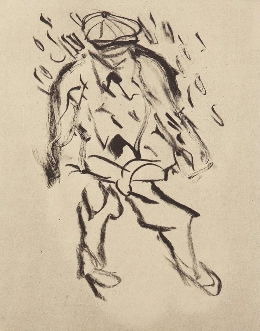 Willem de Kooning, Composition, Poems, Limited Edition Lithograph: Lithograph on papier Kitakata a la main, mounted on papier Cartiere Enrico Magnani a la main paper, as issued. Paper Size: 23.5 x 19 inches. Excellent condition. Inscription: Unsigned and unnumbered,