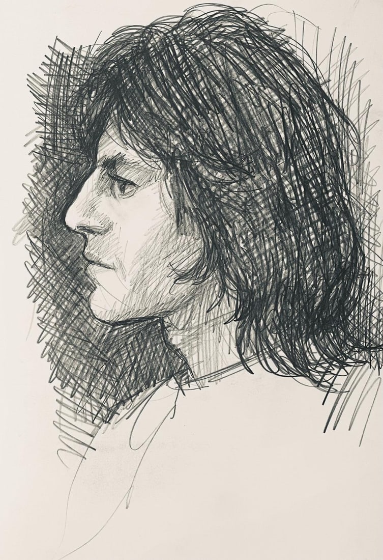 Ian Hornak, Renaissance Male Figure Study, 1963, Original Drawing: Graphite on velin Strathmore paper, circa 1963. Paper Size: 14 x 11 inches. Good condition, consistent with age. Inscription: Unsigned, Estate stamped, verso. Provenance: Estate of Ian Hornak, East Ha