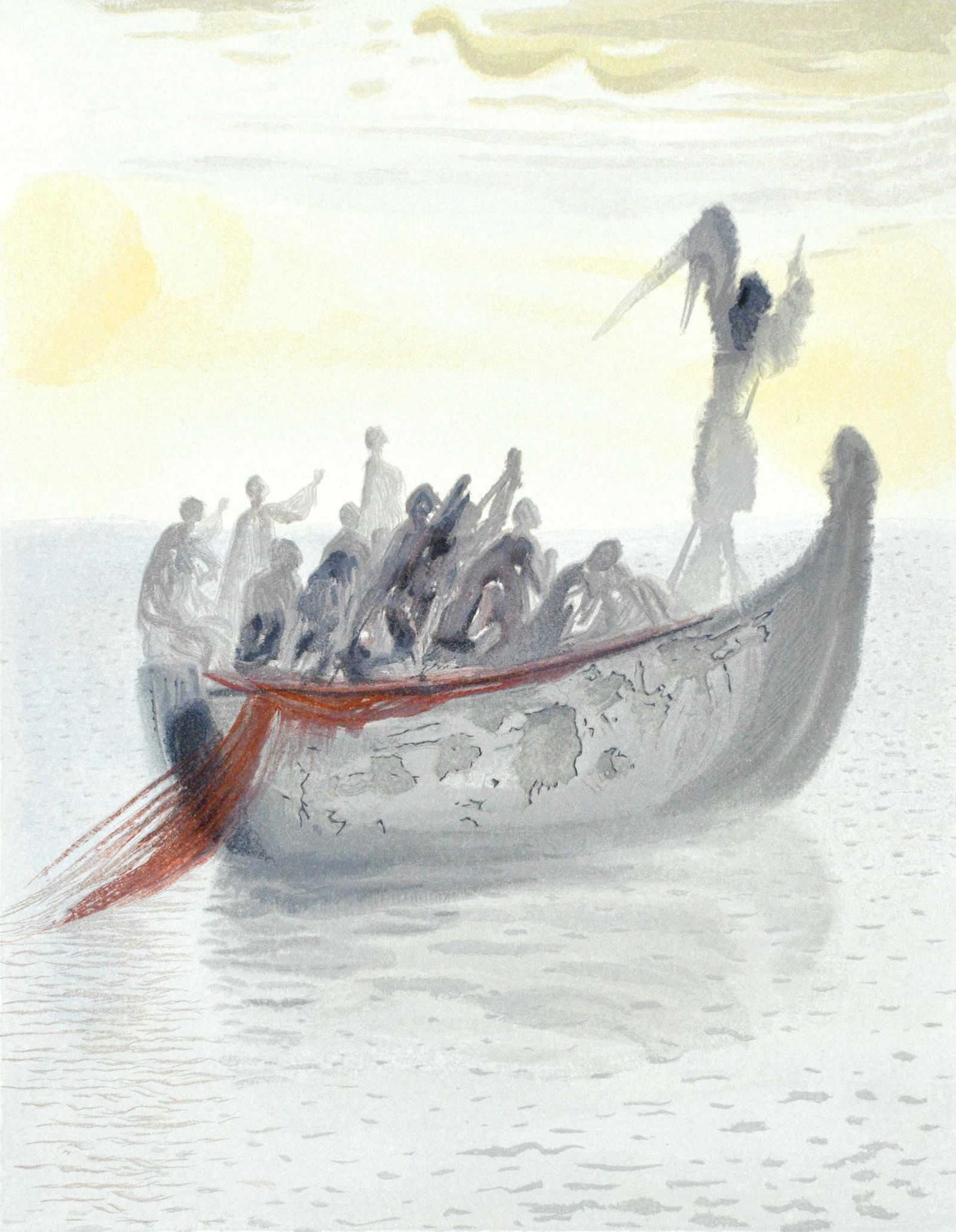 Salvador Dali, Purgatorio II (Michler/Lopsinger 1039-1138; Field 189-200), La Divina Commedia,: Woodcut in colors on velin pur chiffon de Rives paper. Paper size: 13 x 10.375 inches. Inscription: Unsigned and unnumbered, as issued. Catalogue raisonne references: Dali, Salvador, et al. Salvador D