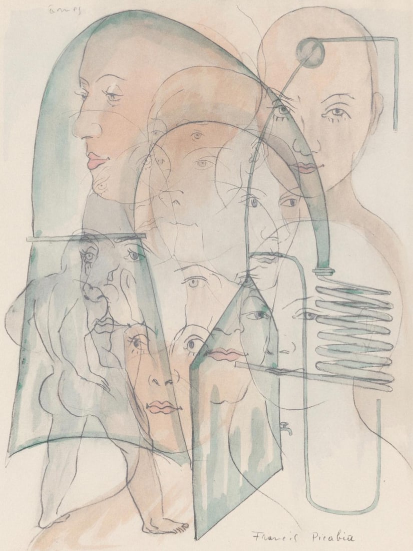 Francis Picabia, Composition, Le Peseur d'ames (The Weigher of Souls), Limited Edition Lithograph (1 of 4)