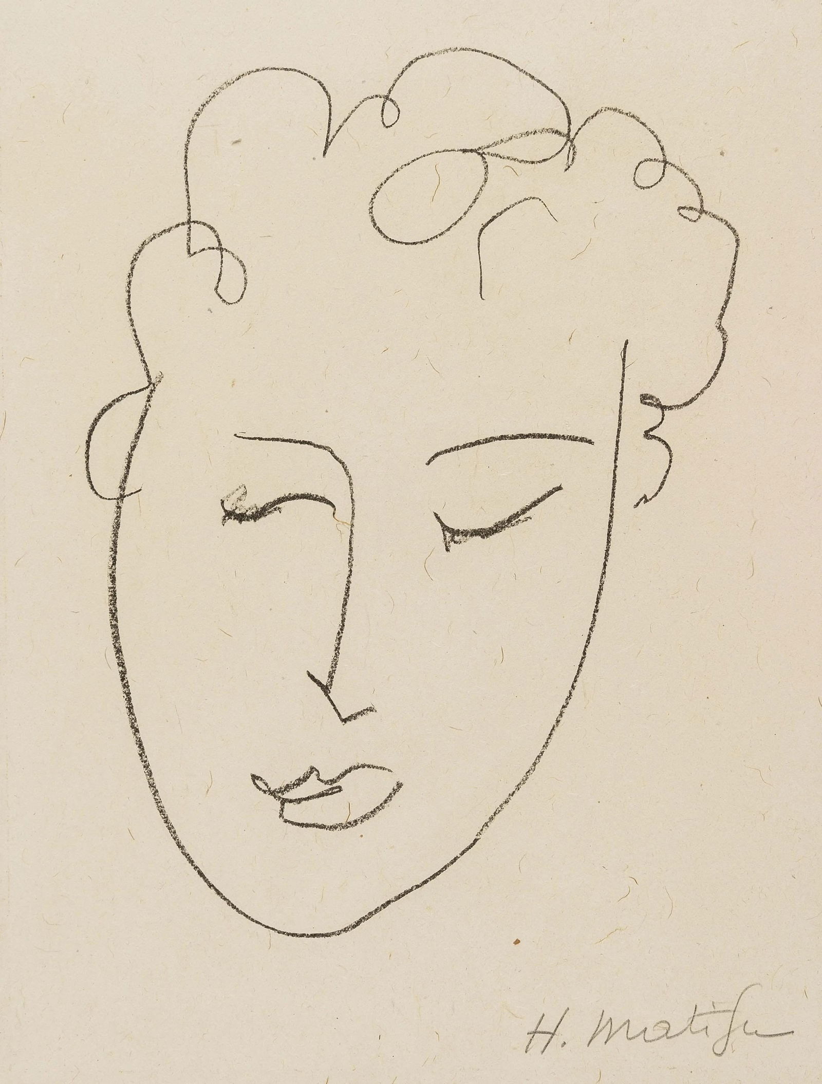 Henri Matisse, Tete de Femme (Duthuit 23), Pierres Levees, Poemes, Limited Edition Lithograph (1 of 4)