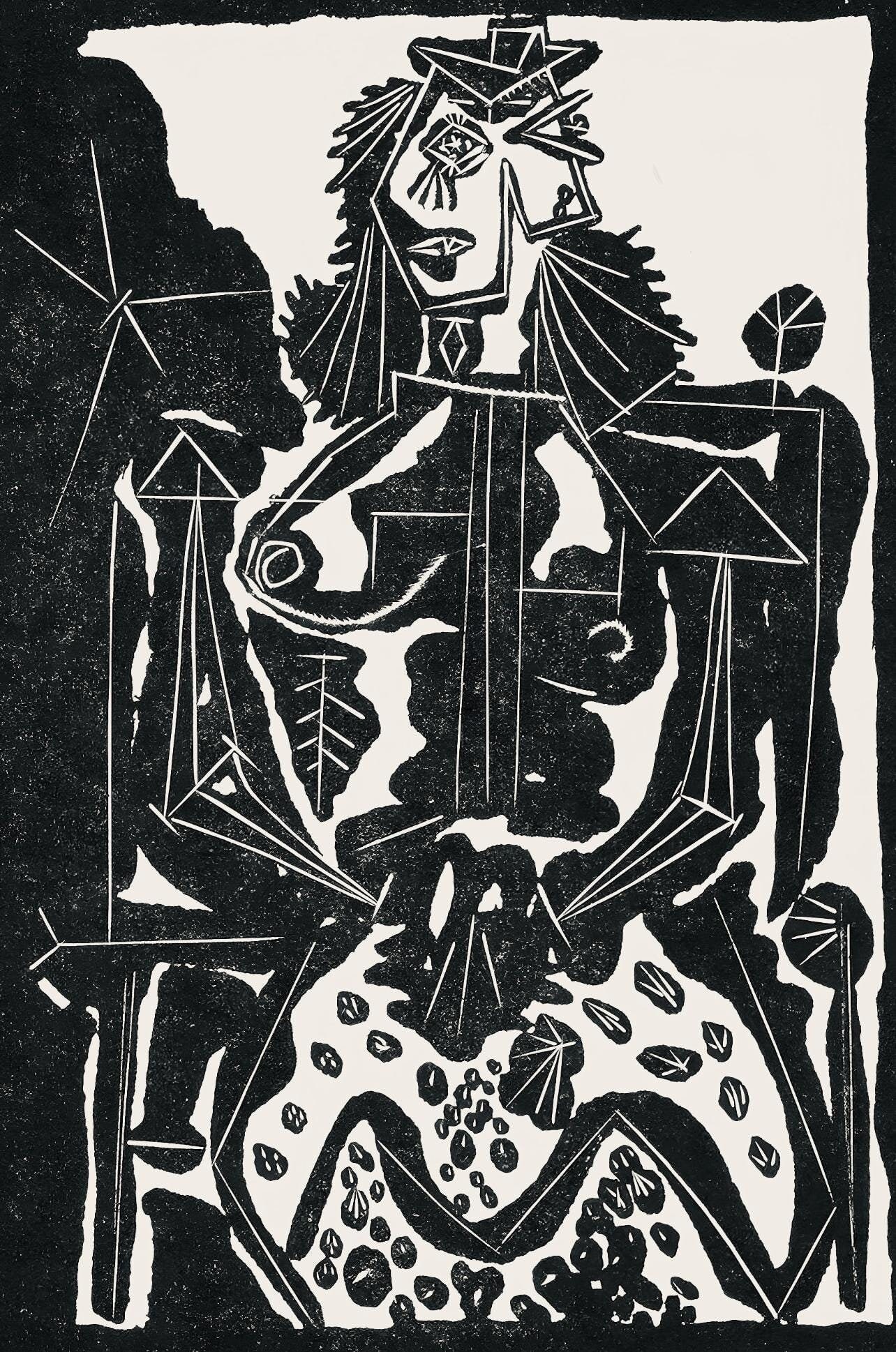 Pablo Picasso, Composition (Cramer 36; Bloch 360; Horodisch A6), Non Vouloir, Limited Edition (1 of 4)