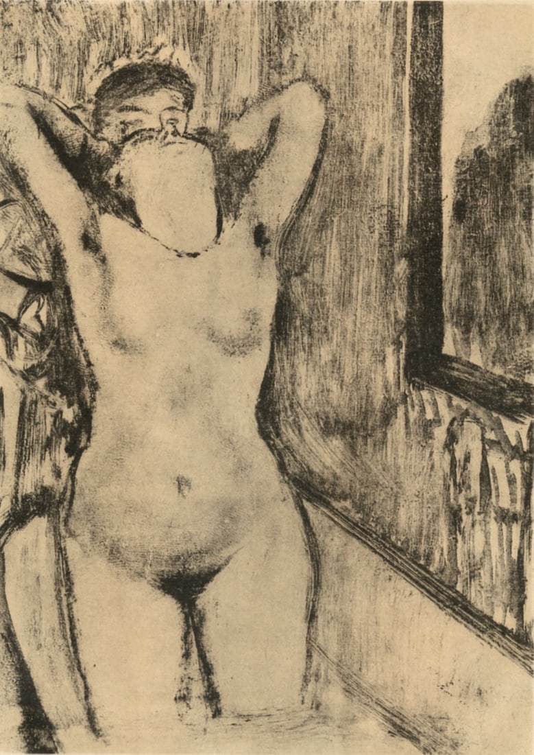 Edgar Degas, Femme debout dans une Baignoire, E. Degas Monotypes, Limited Edition Monotype (1 of 4)