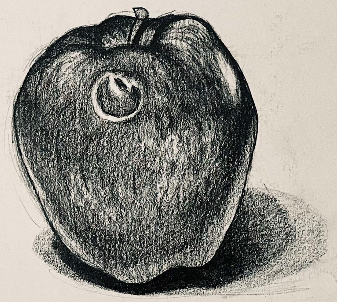 Ian Hornak, Apple Study, 1985, Original Drawing (1 of 4)