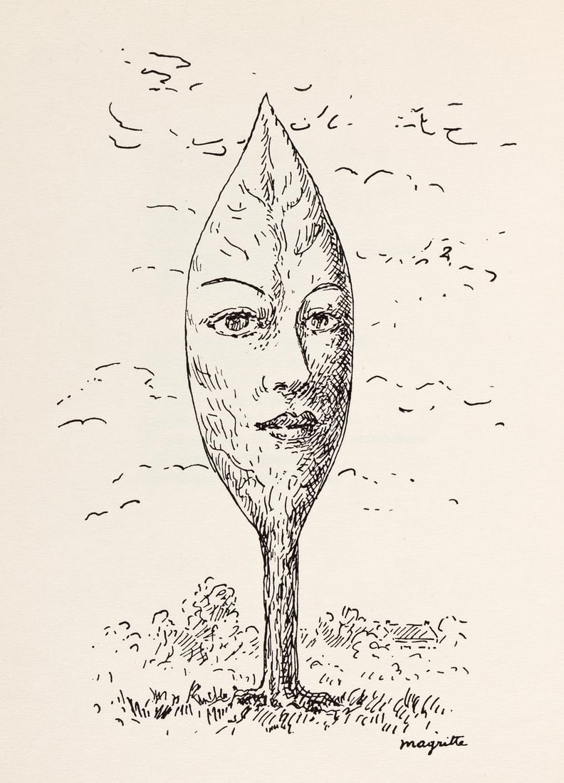 Rene Magritte, Composition, Dix dessins de Rene Magritte, Limited Edition Lithograph (1 of 4)