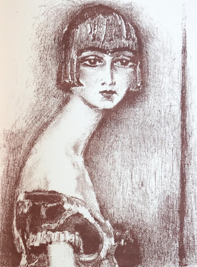 Kees van Dongen, La Perruque d'argent (Juffermans 6), Van Dongen, Limited Edition Lithograph: Lithograph on velin paper. Paper size: 10.25 x 7.75 inches. Excellent condition. Unsigned and unnumbered, as issued. Notes: From the album, Van Dongen, 1925. Published by Henri Floury, Paris; printed