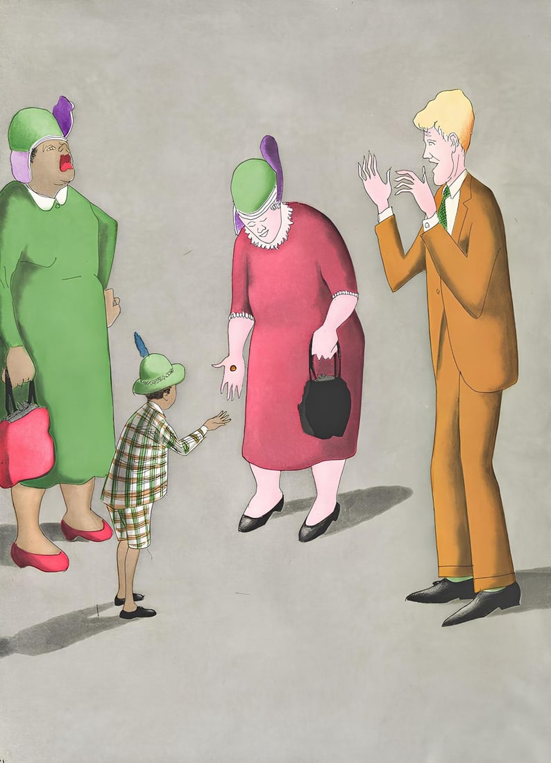 Benny Andrews, Composition, Everything That Rises Must Converge, Limited Edition Etching (1 of 4)