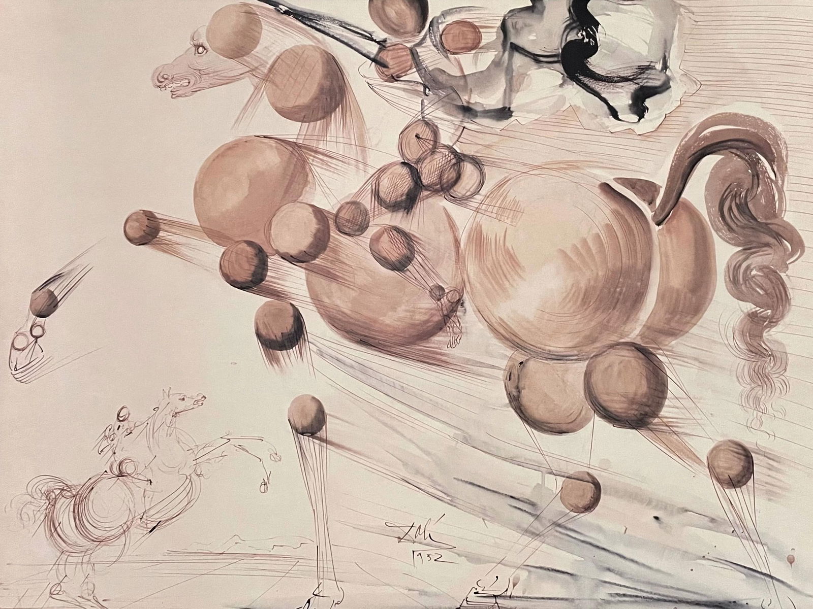 Salvador Dali, Transparent Horse, Signed, Limited Edition Lithograph (1 of 4)