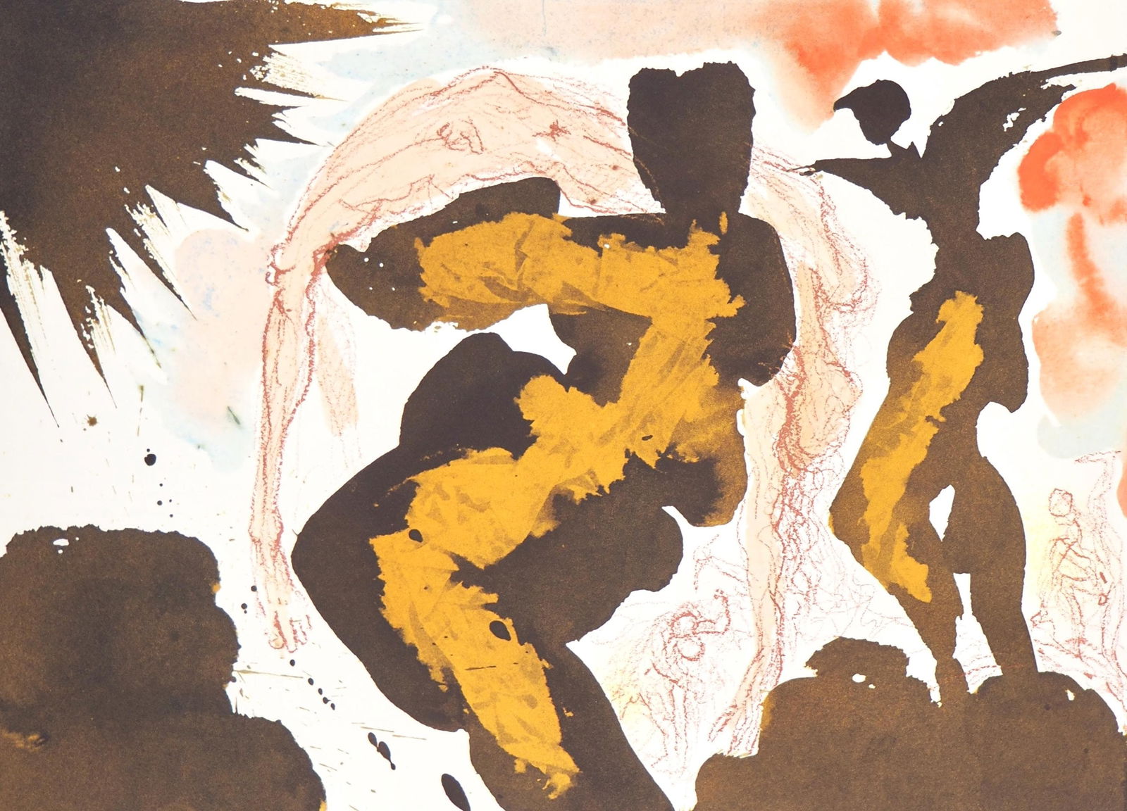 Salvador Dali, Composition (Michler/Lopsinger 1600; Field 69-3), Biblia Sacra, Limited Edition: Lithograph in colors on velin Fabriano charta ex meris pannis "ab alveo" manu fabricata, perlucidis figuris intexta paper. Paper size: 13.75 x 19 inches. Inscription: Signed in the plate and unnumbere