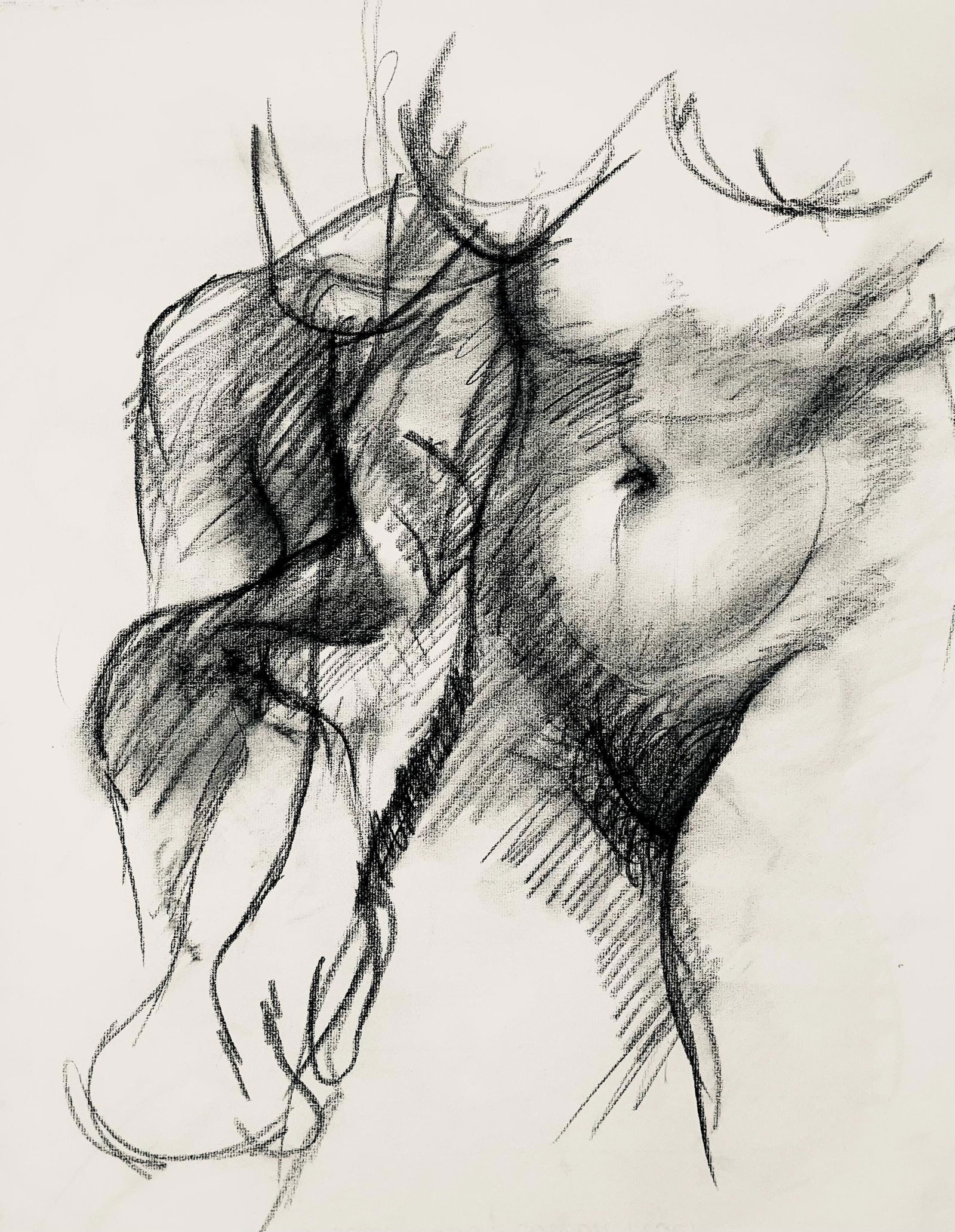 Ian Hornak, Renaissance Female Nude Figure Study, 1963, Original Drawing (1 of 4)