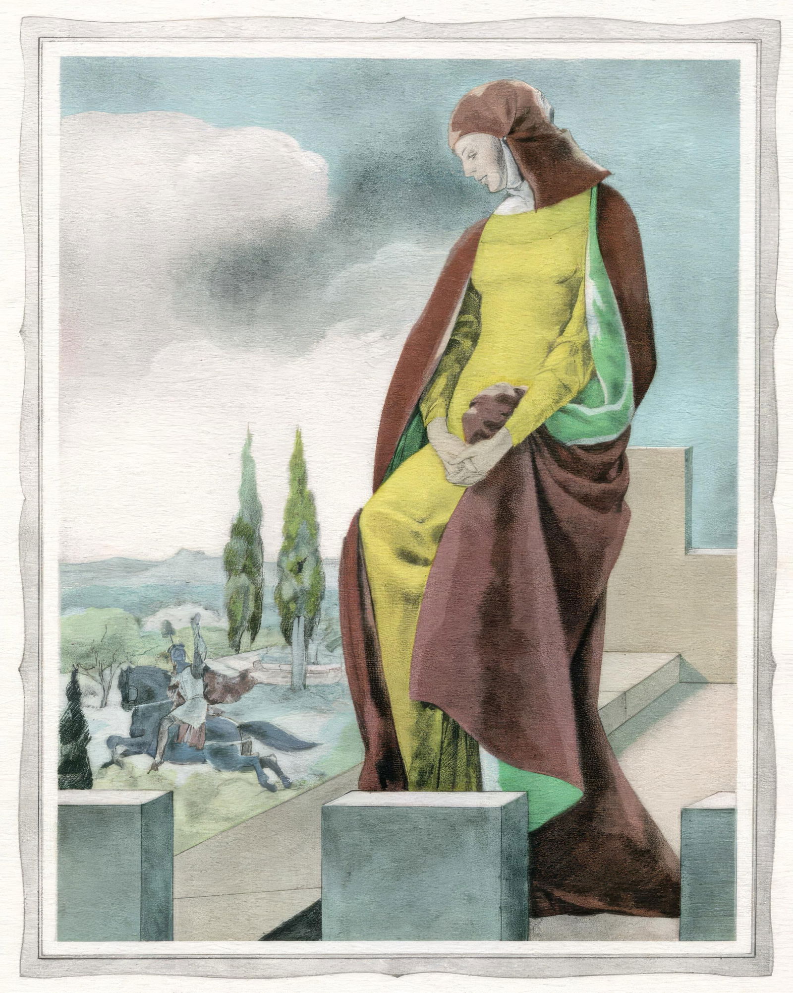 Umberto Brunelleschi, Untitled, from The Tales of Boccaccio, Limited Edition Lithograph and Pochoir, (1 of 4)