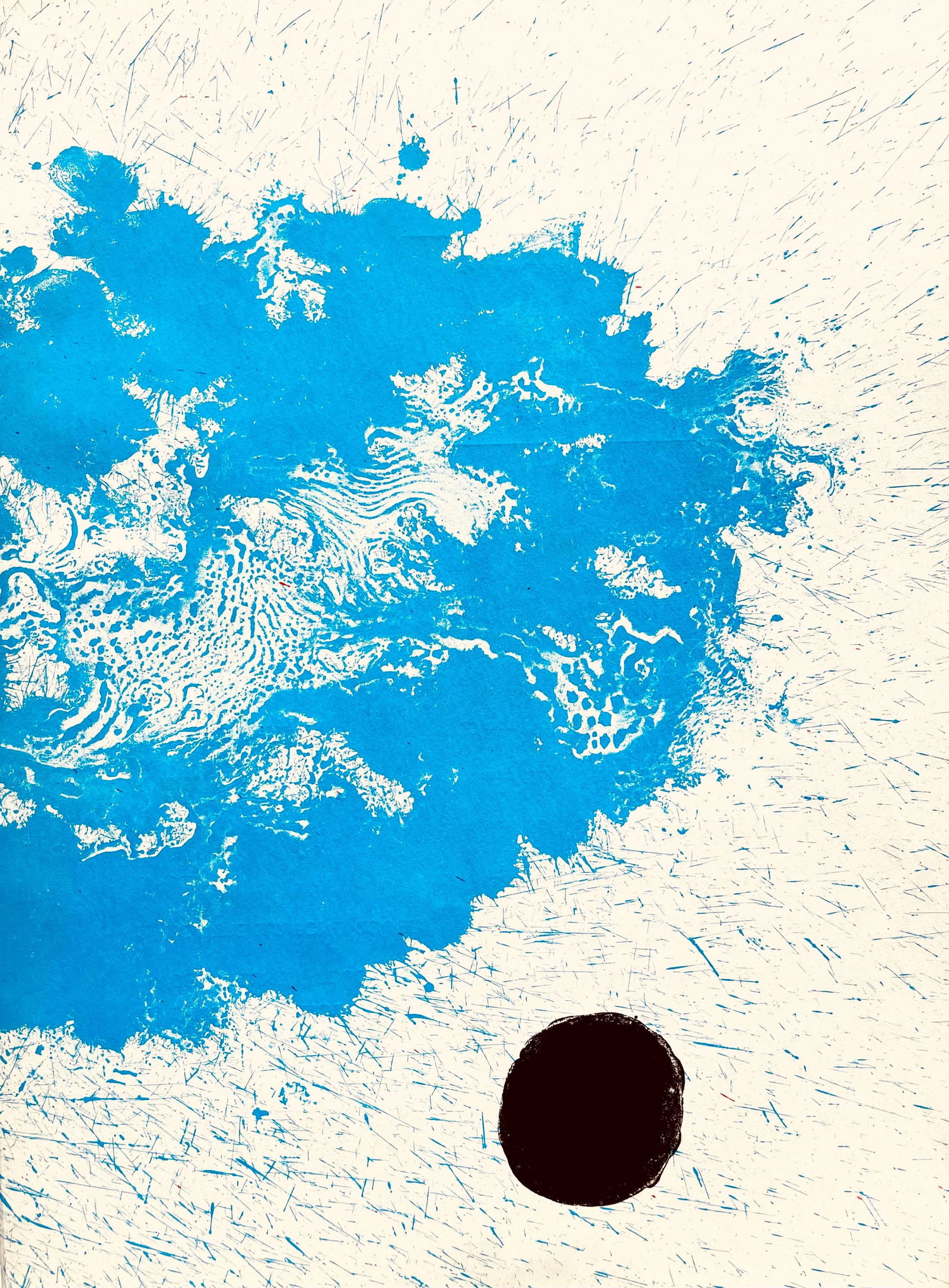 Joan Miro, Composition (Mourlot 297), Derriere le miroir, Limited Edition Lithograph: Lithograph on velin paper. Paper size: 15 x 11 inches. Excellent condition. Inscription: Unsigned and unnumbered, as issued. Notes: From Derriere le miroir, N deg 128, 1961. Published by Aime Maeght,