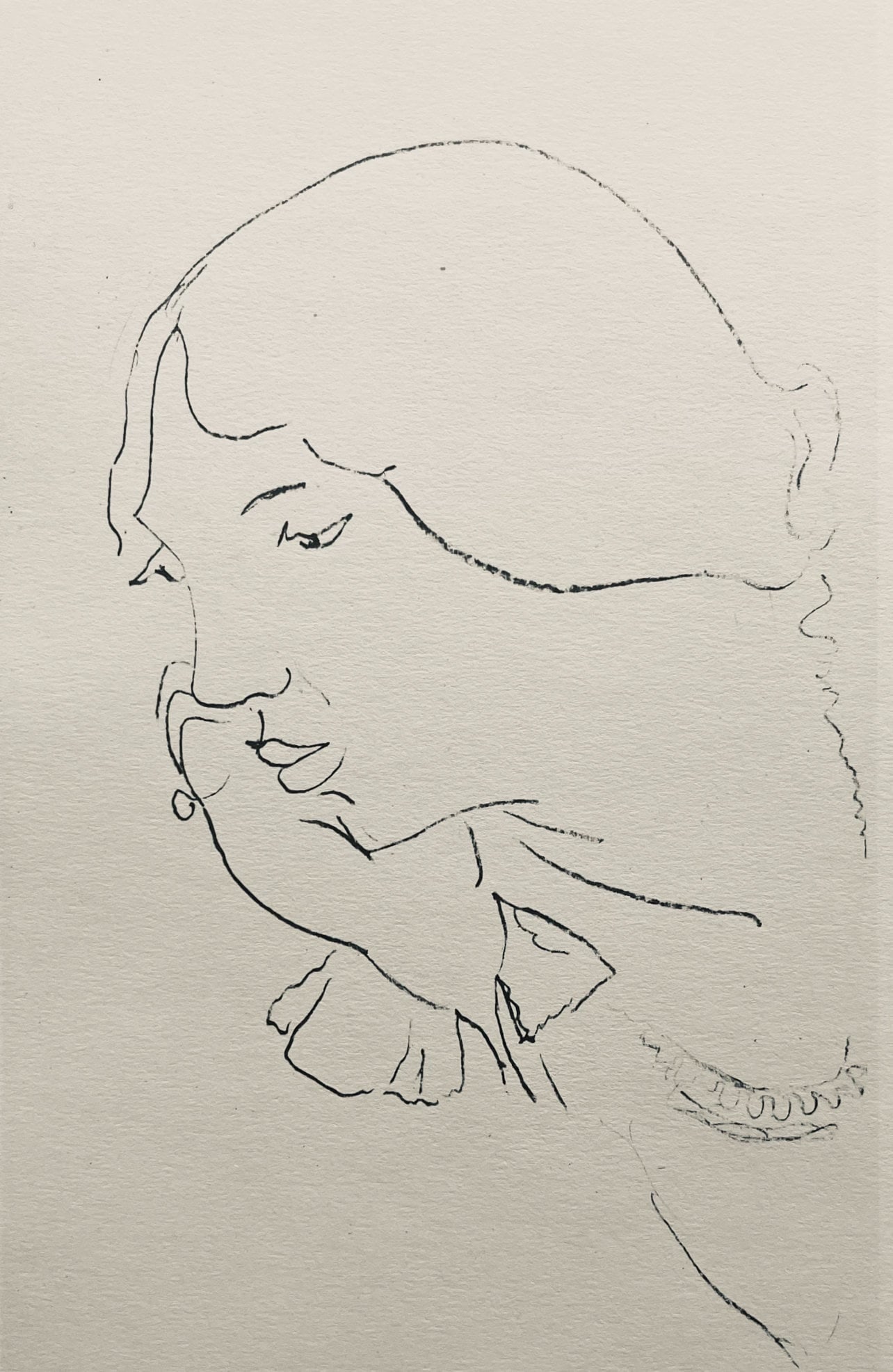Henri Matisse, Composition (Dutel 3), Dessins de Henri-Matisse, Limited Edition Lithograph: Lithograph on velin Lafuma paper. Unsigned and unnumbered. Paper Size: 10 x 8 inches. Excellent condition. Notes: From the album, Dessins de Henri-Matisse, 1925. Published by Editions des Quatre Chemi