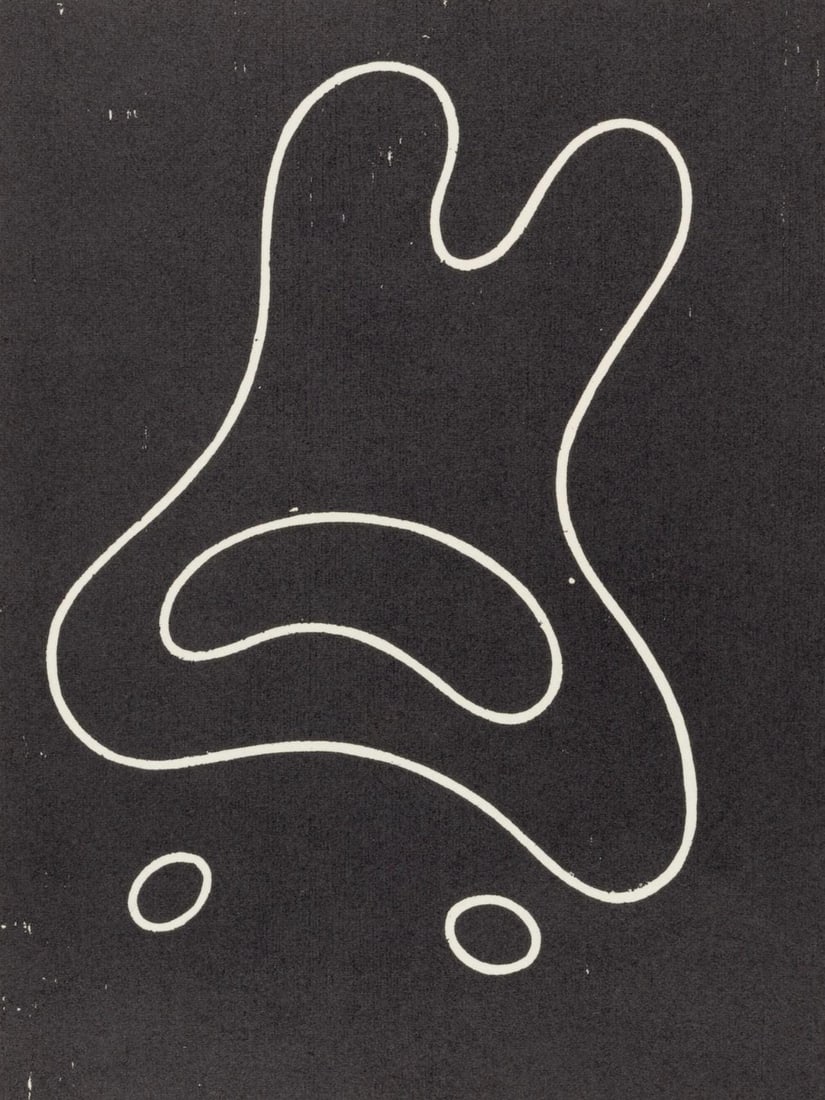 Hans Jean Arp, Composition (Arntz 148-175; Hagenbach A 25; Bolliger 54), Dreams and Projects,: Woodcut on velin d'Arches paper. Paper size: 11.25 x 8.875 inches. Excellent condition. Inscription: Unsigned and unnumbered, as issued. Notes: From the folio, Jean Arp, Dreams and Projects, 1951-1952