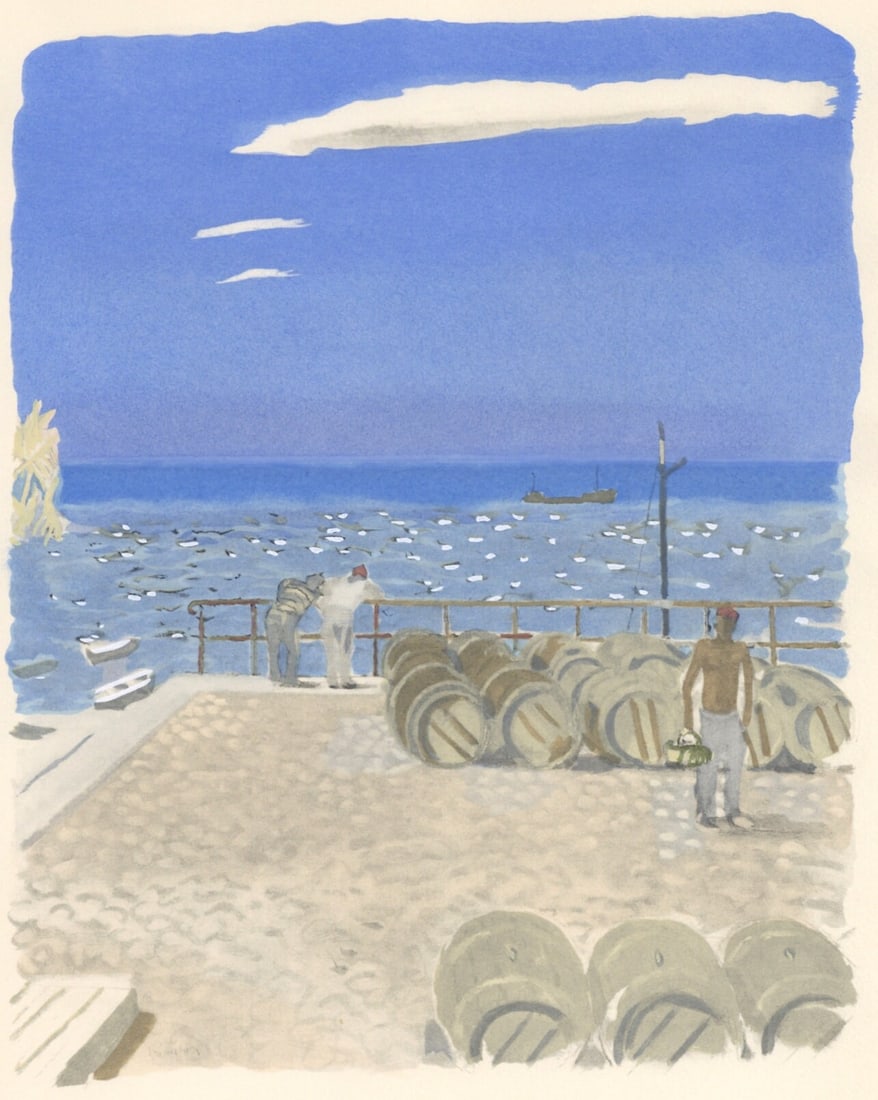 Maurice Brianchon, Voyage du Vin, Vins, Fleurs et Flammes, Limited Edition Lithograph (1 of 4)