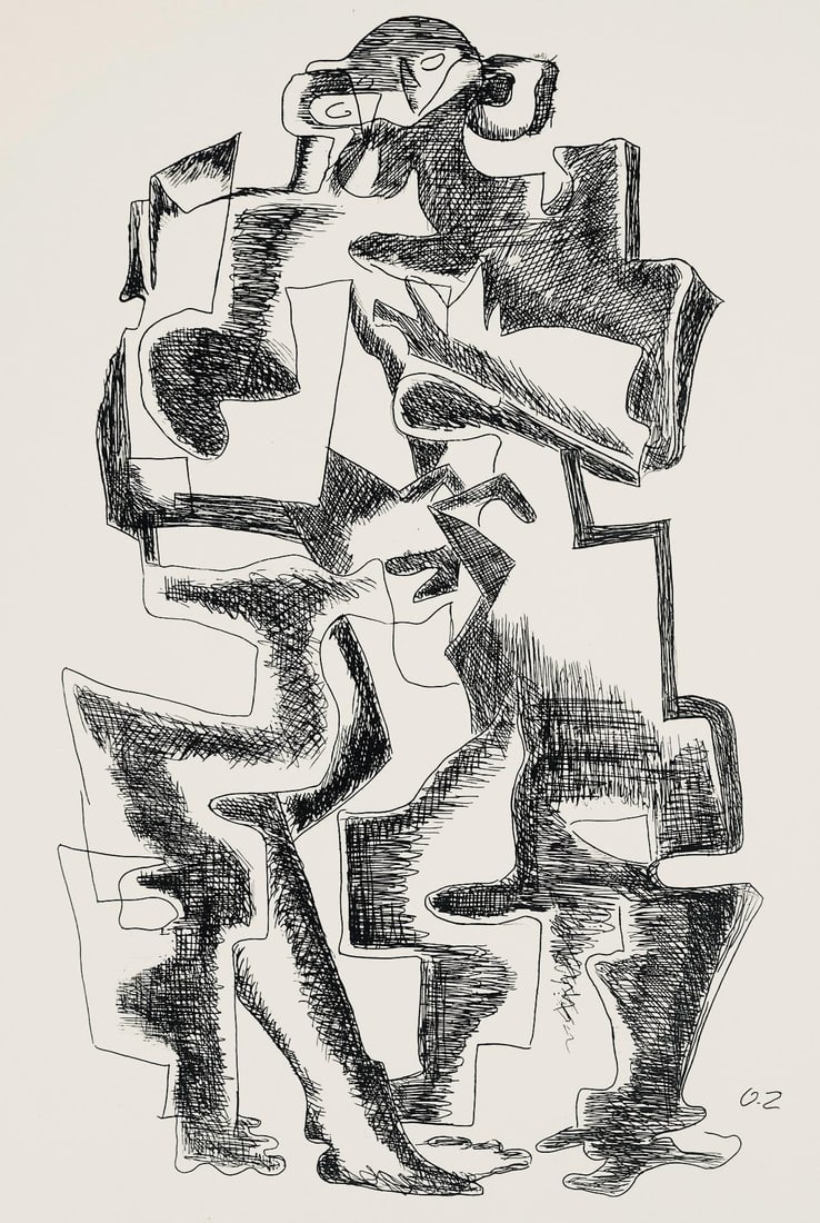 Ossip Zadkine, L'Homme-Chat, Paroles peintes I, Limited Edition Etching (1 of 4)