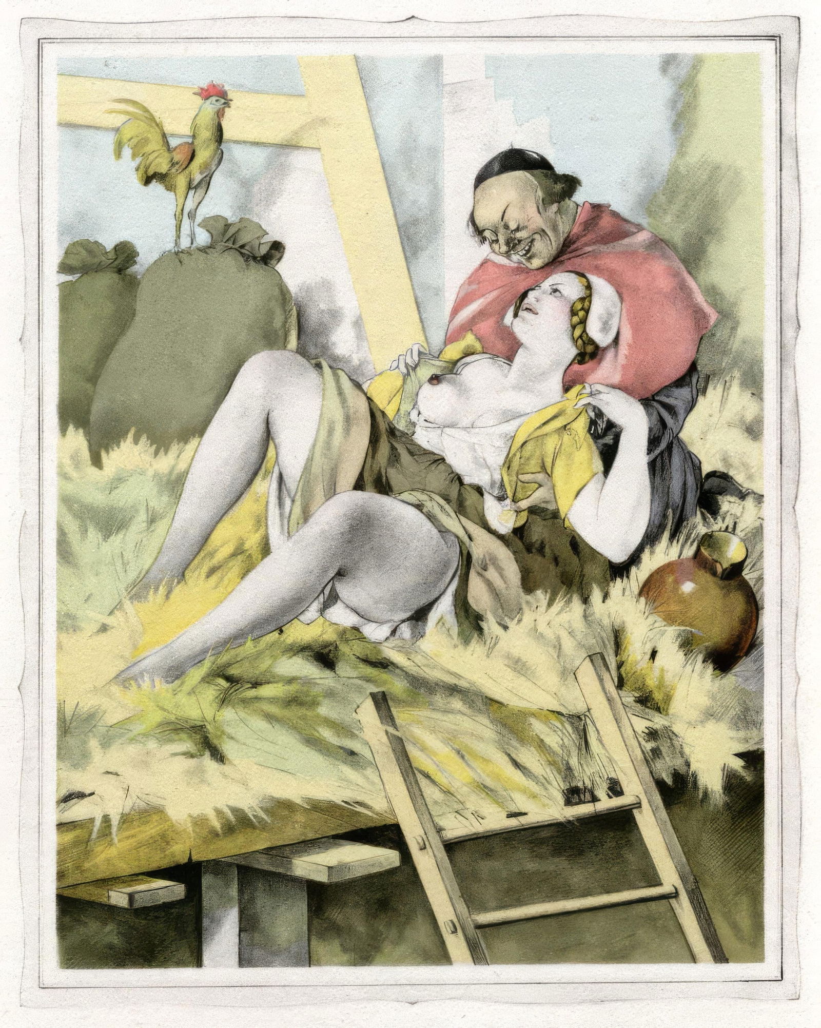 Umberto Brunelleschi, Untitled, from The Tales of Boccaccio, Limited Edition Lithograph and Pochoir, (1 of 4)