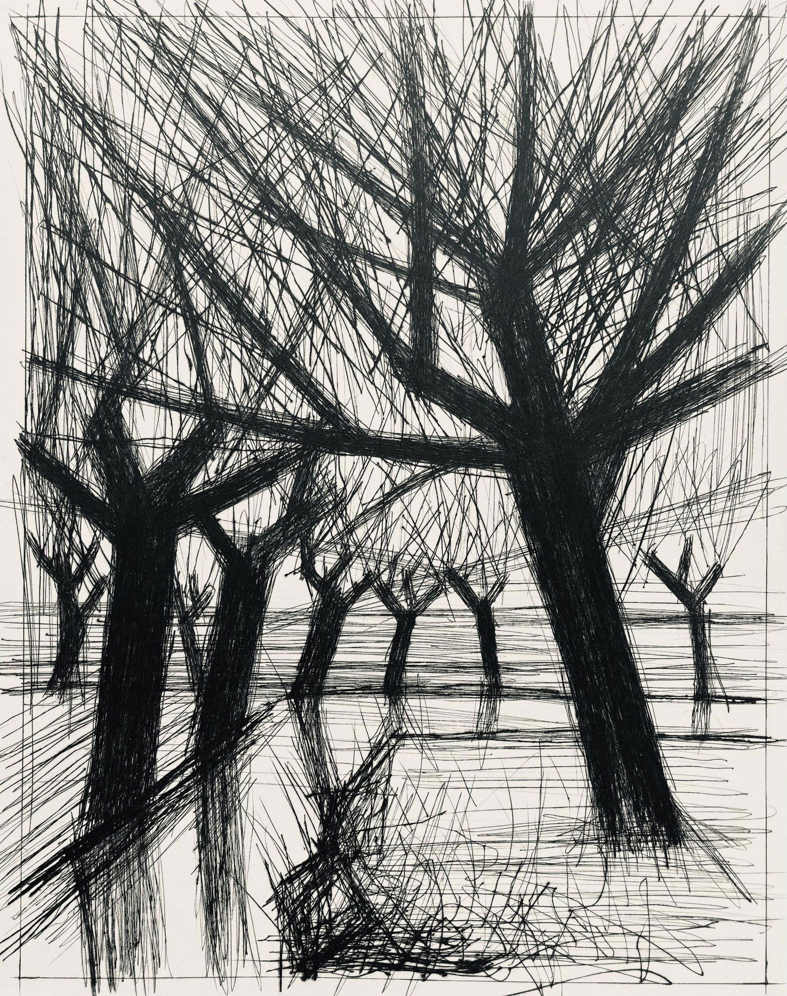 Bernard Buffet, Composition (Reinz 208-222), Voyages Fantastiques, Limited Edition Etching (1 of 4)