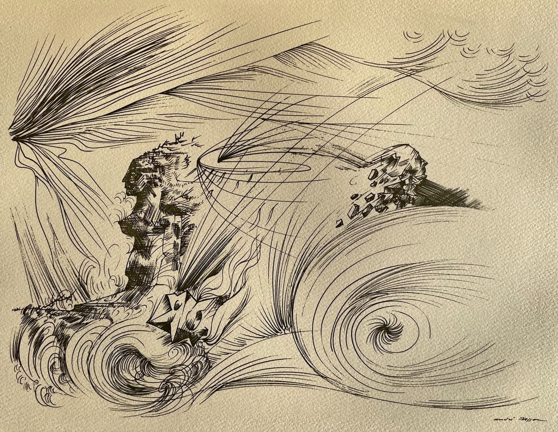 Andre Masson, Dessin pour la mythologie de l'etre, Masson Dessins, Limited Edition Lithograph (1 of 4)