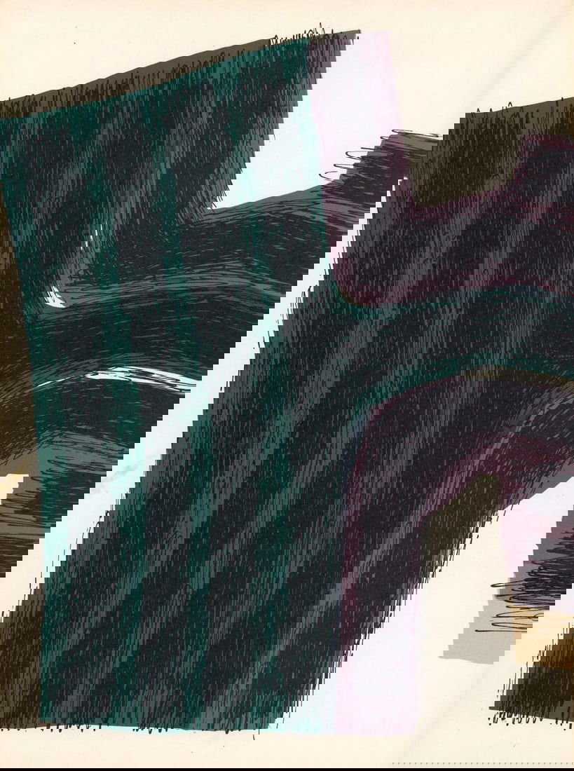 Raoul Ubac, Composition, Derriere le miroir, Limited Edition Lithograph (1 of 4)