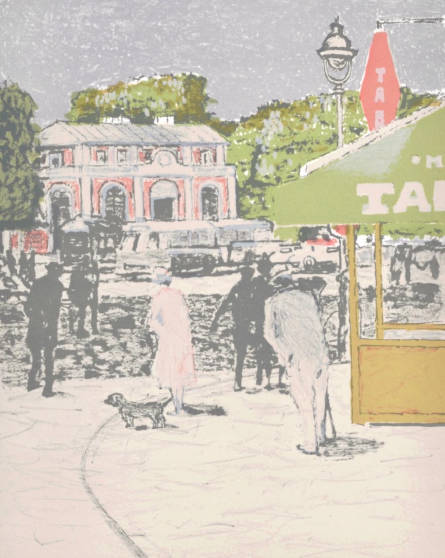 Maurice Brianchon, Flaneries, Regards sur Paris, Limited Edition Lithograph (1 of 4)