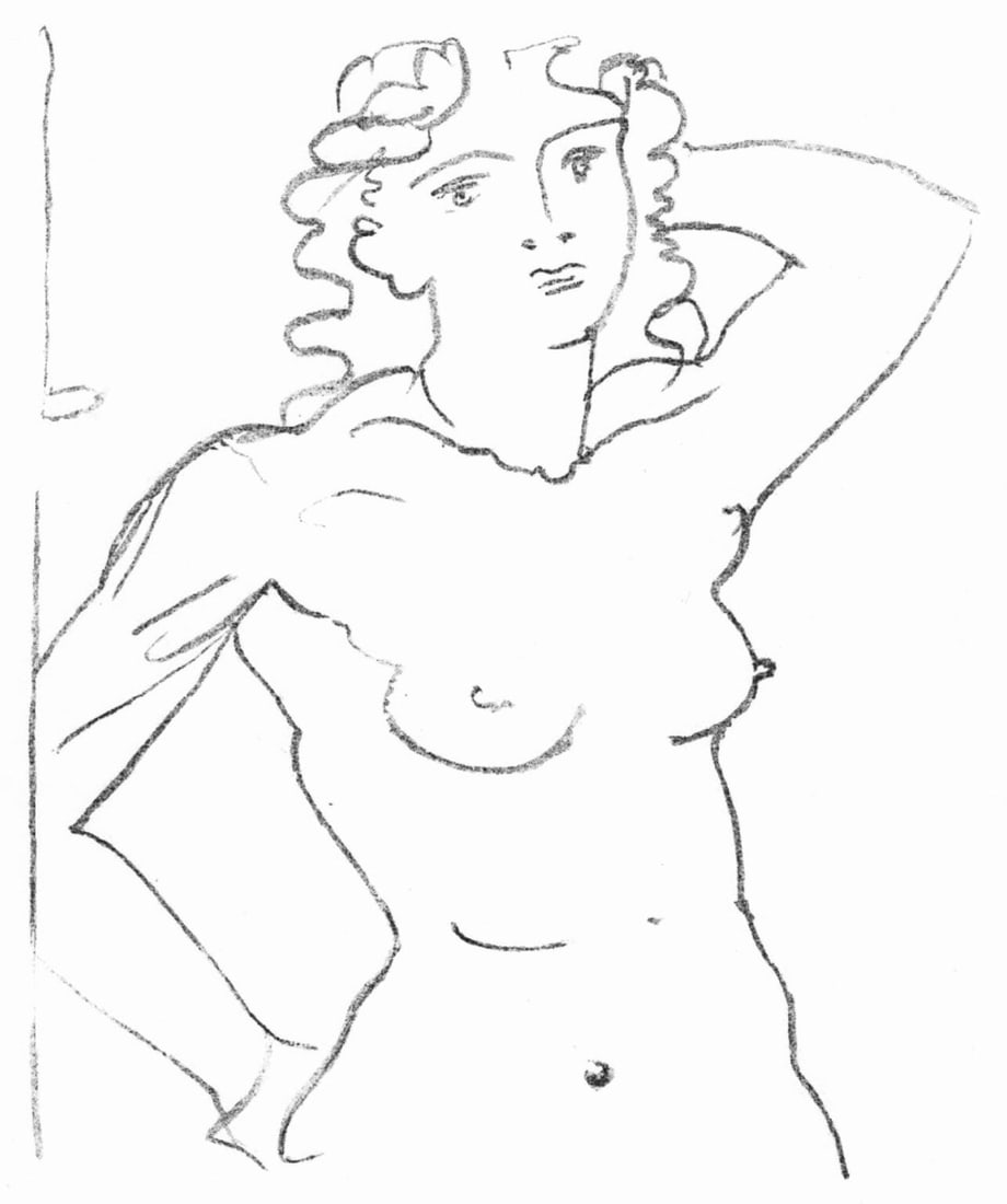 Andre Derain, Buste de femme, Souvenirs et Portraits d'Artistes, Limited Edition Lithograph: Lithograph on velin d'Arches paper. Paper Size: 12.81 x 9.81 inches. Inscription: Unsigned and unnumbered, as issued. Condition: Very good/excellent, consistent with age. Notes: From the album, Souven