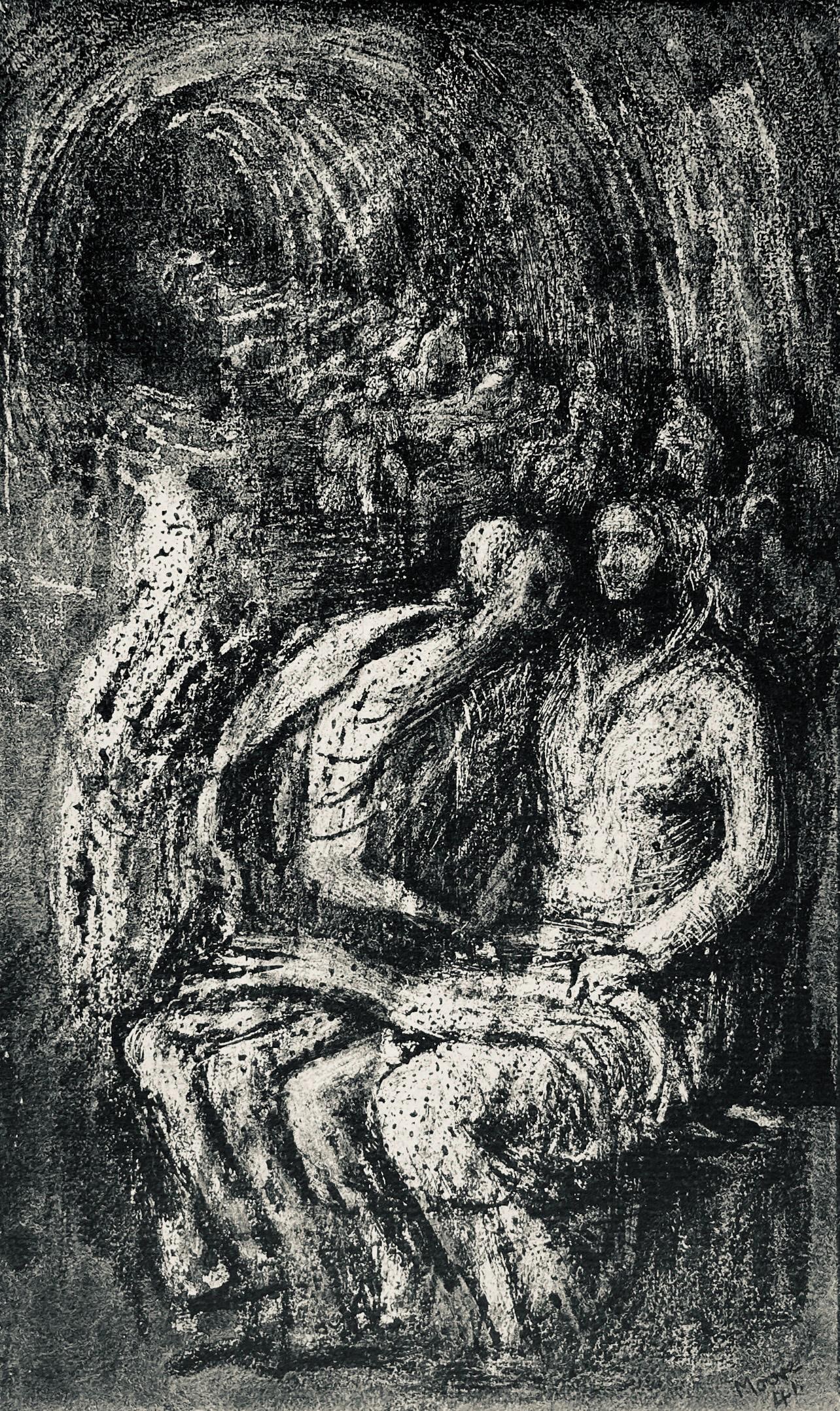 Henry Moore, Seated Women in a Tube Shelter, The Drawings of Henry Moore, Limited Edition Lithograph (1 of 4)