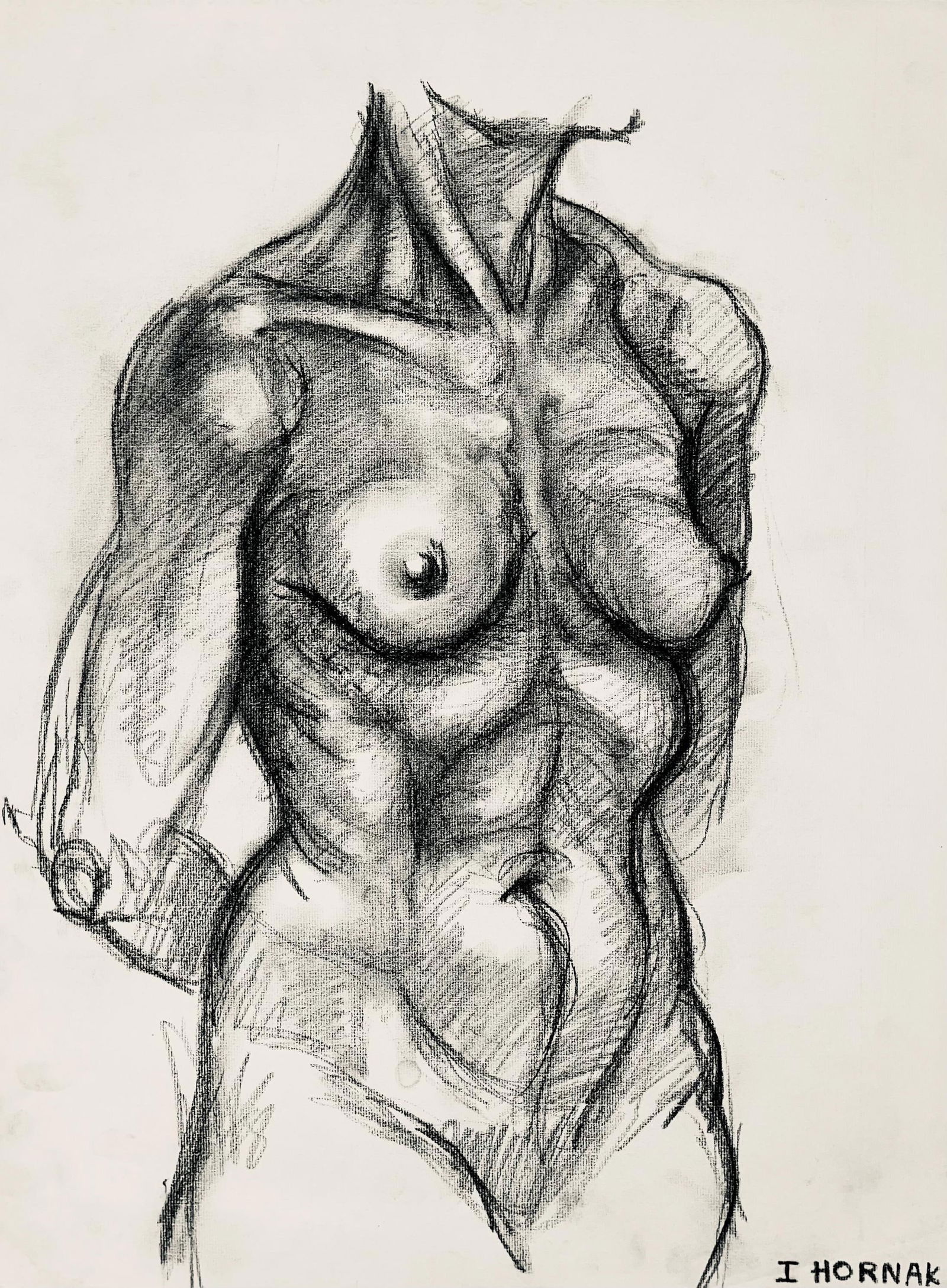 Ian Hornak, Renaissance Female Nude Figure Study, 1963, Original Drawing (1 of 4)