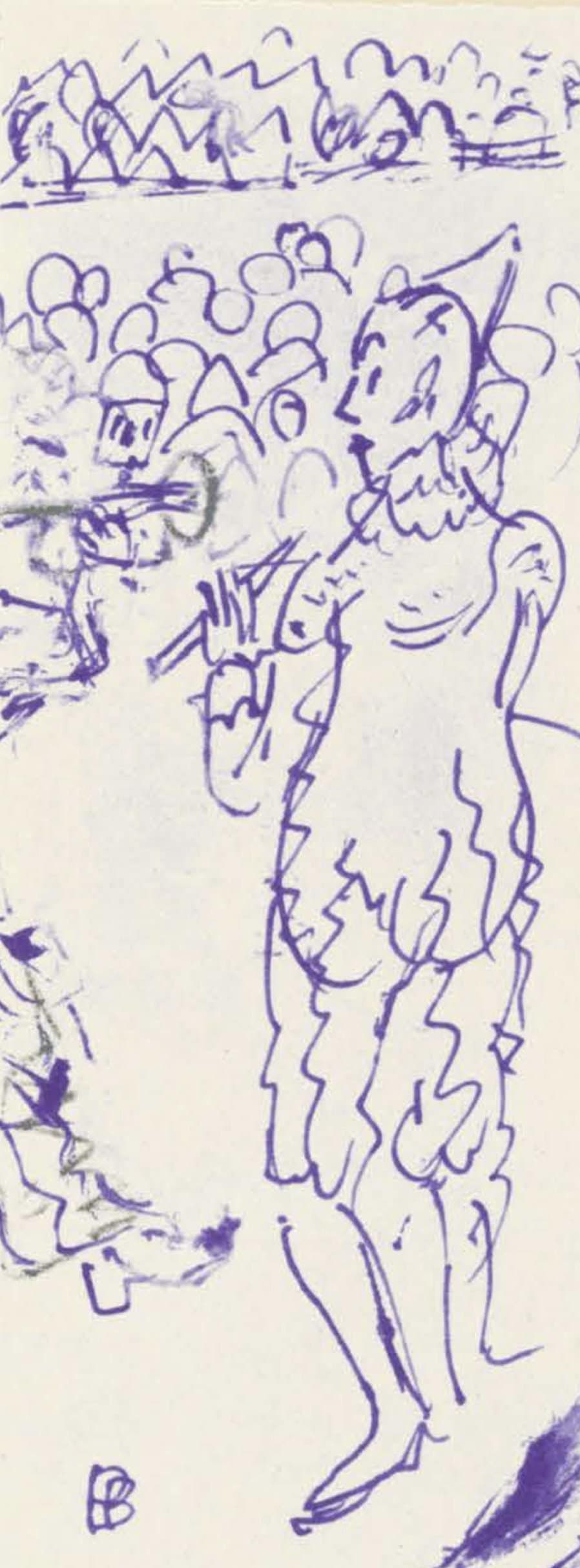 Pierre Bonnard, Composition (Terrasse 54), Pierre Bonnard Correspondences, Limited Edition: Lithograph on velin d'Arches paper, mounted on velin d'Arches supporting sheet, as issued. Inscription: Unsigned and unnumbered. Paper Size: 12 x 8.5 inches. Excellent condition. Notes: From the album