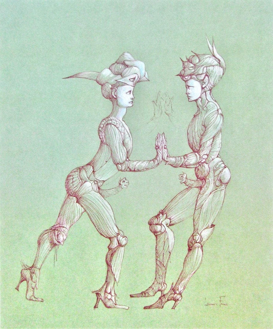 Leonor Fini, Composition, Fruits de la Passion, XXe siecle, Limited Edition Heliogravure: Heliogravure on velin de Rives pur chiffon paper, manufactured by Les papeteries de Rives, Voiron, France. Paper Size: 16.93 x 14.17 inches. Inscription: Signed in the plate and unnumbered, as issued.