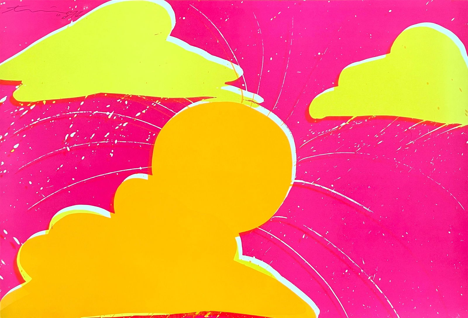 Walasse Ting, Coucher de soleil du sud, Limited Edition Lithograph: Lithograph on velin paper. Paper size: 23 x 33.75 inches. Excellent condition. Inscription: Hand signed and numbered, as issued. Notes: Published by Maeght Editeur, Paris; printed by l'Imprimerie Arte