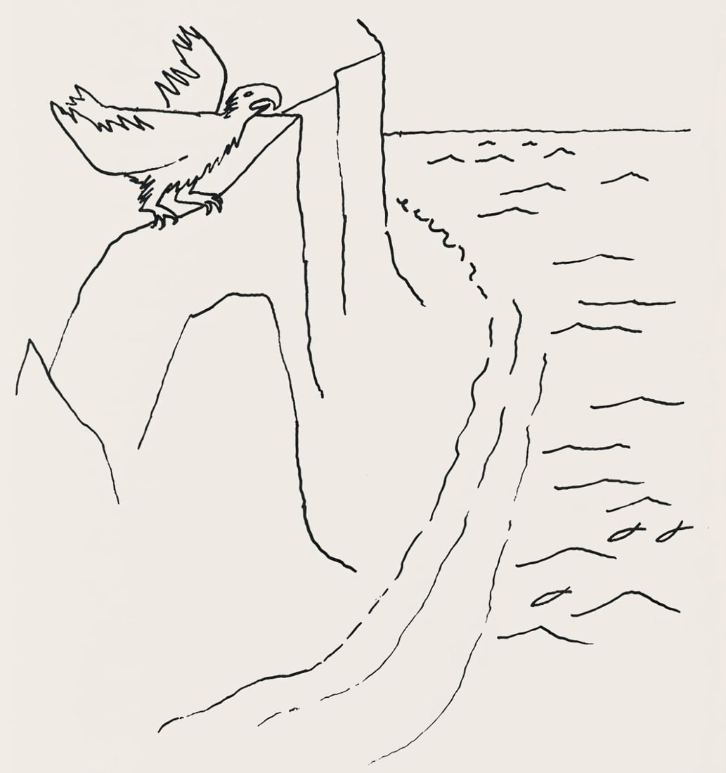 Alexander Calder, Composition, A Bestiary, Limited Edition Letterpress Print: Letterpress printing on specialement fabrique Curtis Rag velin paper. Paper Size: 12.5 x 9.1875 inches. Excellent condition. Inscription: Unsigned and unnumbered, as issued. Notes: From the album, A B