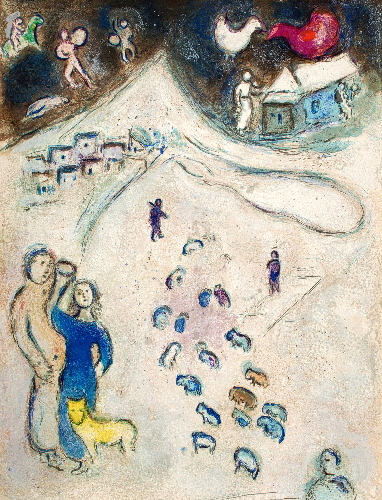Marc Chagall, L'Hiver, Daphnis et Chloe, Limited Edition Heliogravure (1 of 4)
