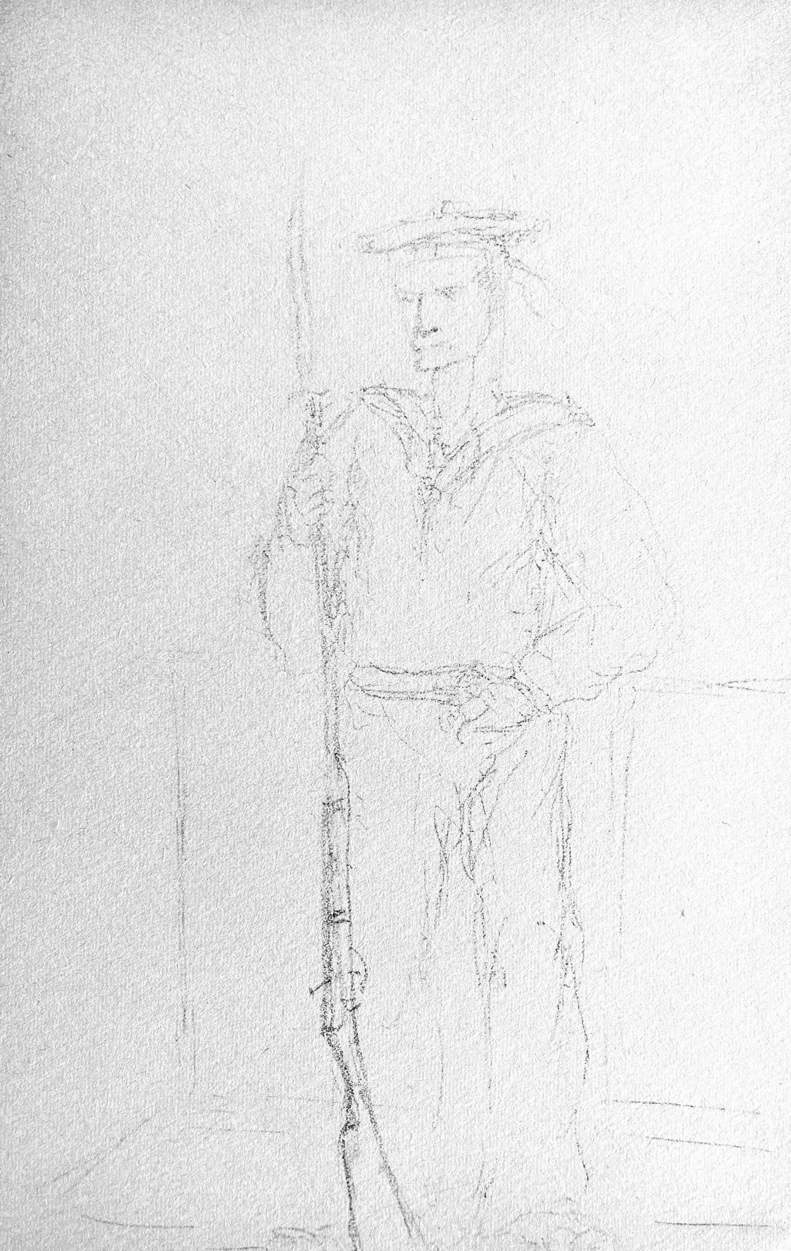 Henri de Toulouse-Lautrec, Composition, Toulouse-Lautrec, Album De Marine, Limited Edition: Lithograph and stencil on Papeteries de Rives paper. Paper size: 8.86 x 5.71 inches. Excellent condition. Inscription: Unsigned and unnumbered, as issued. Notes: From the album, Toulouse-Lautrec Album