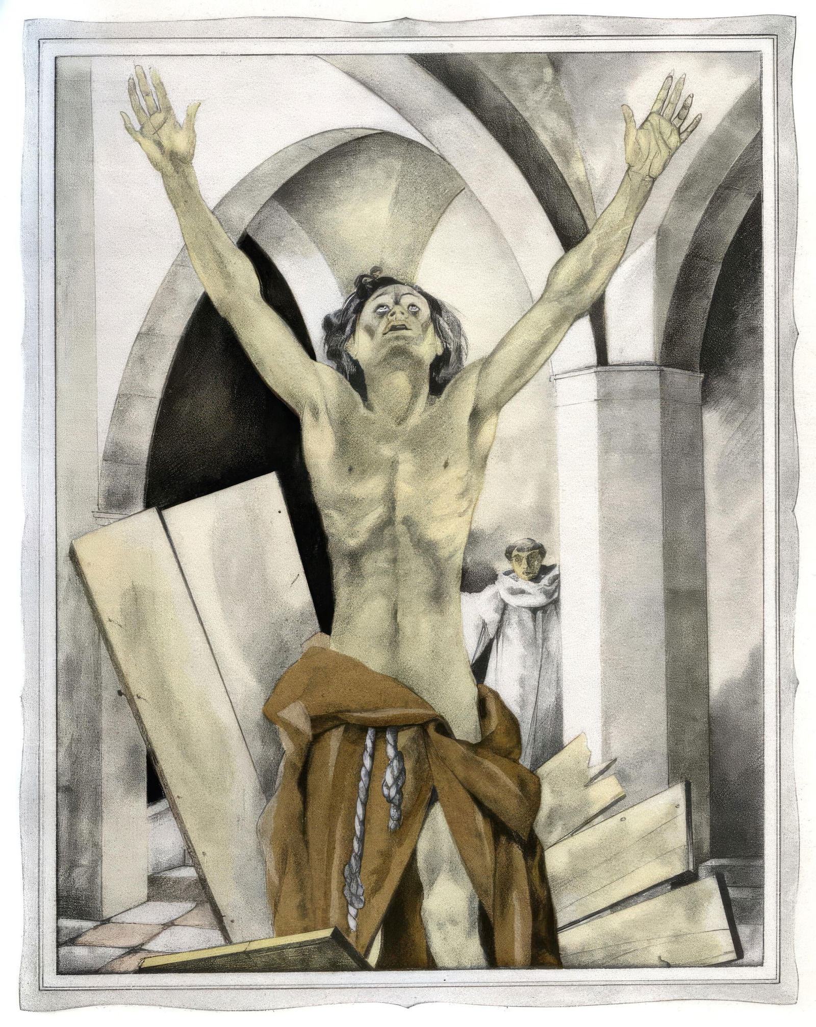 Umberto Brunelleschi, Untitled, from The Tales of Boccaccio, Limited Edition Lithograph and Pochoir, (1 of 4)