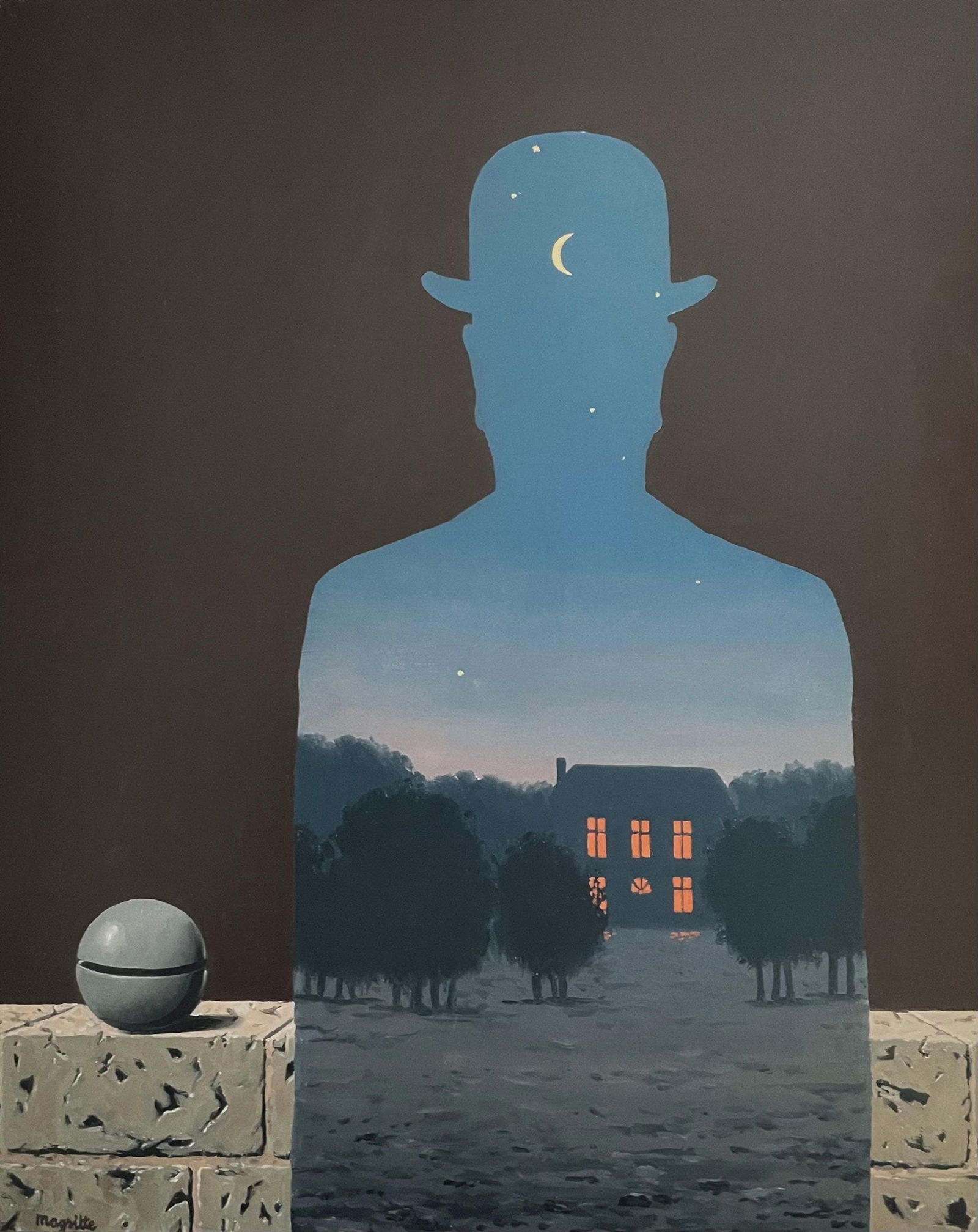 Rene Magritte, L'Heureux donateur, Official Edition Offset Lithograph (1 of 4)