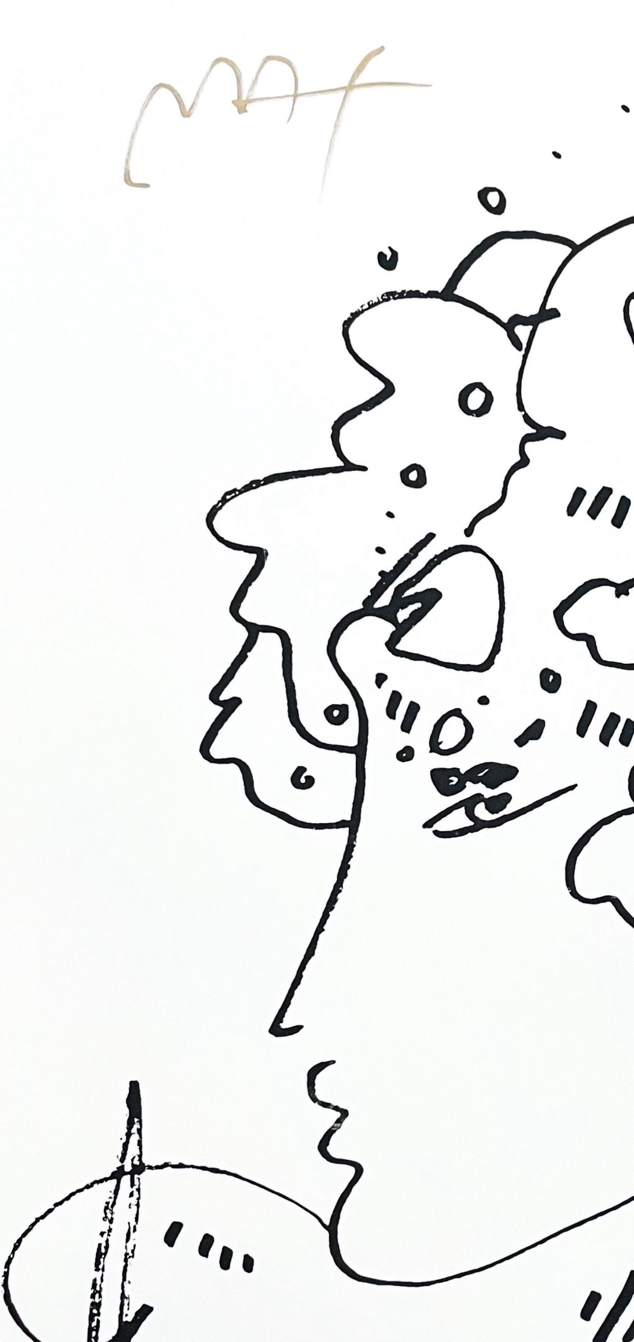 Peter Max, Lady Profile, Hand Signed, Monotype Silkscreen - 3