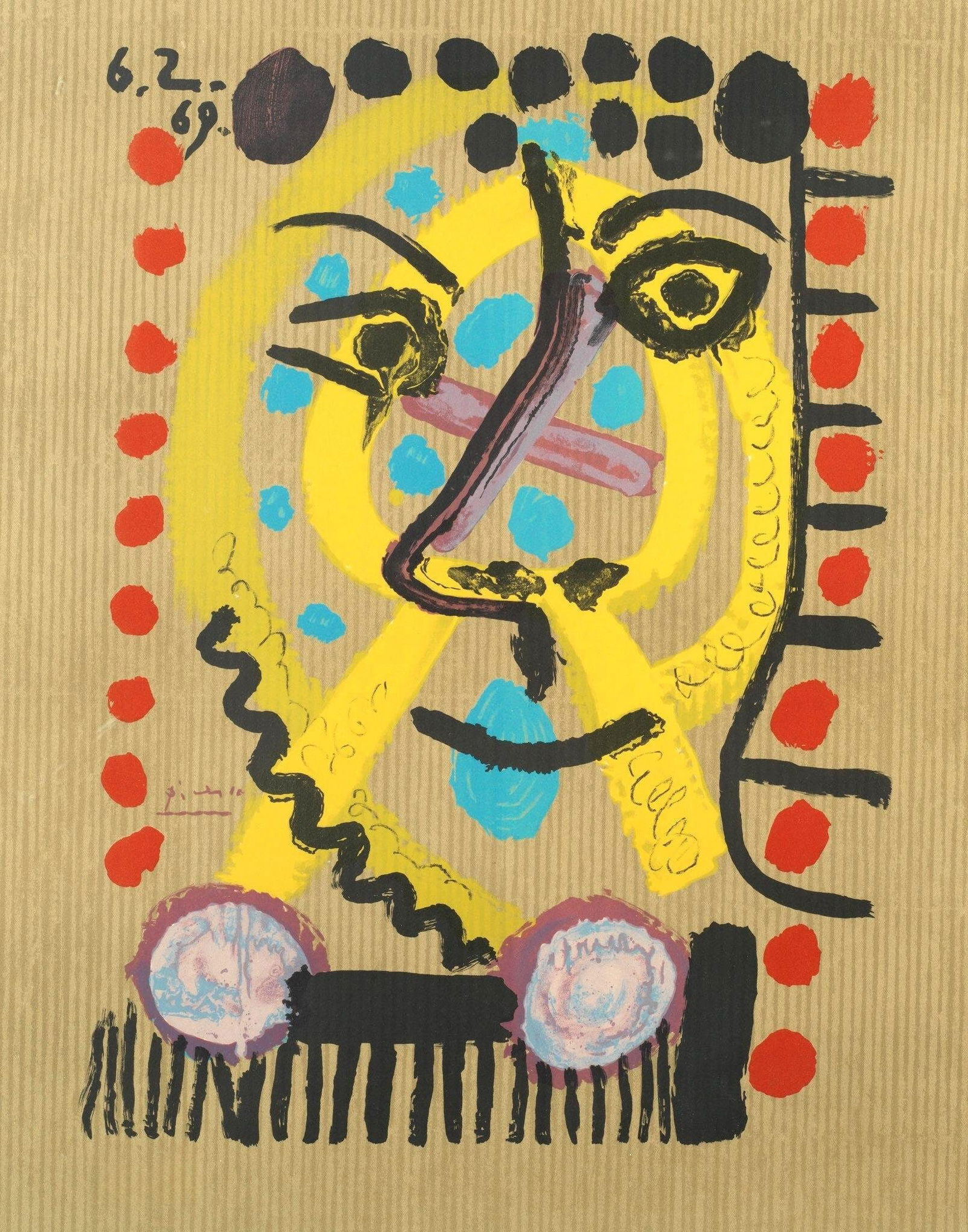 Pablo Picasso, Composition (Orozco 207-261), Vingt-Neuf Portraits Imaginaires, Limited Edition (1 of 4)