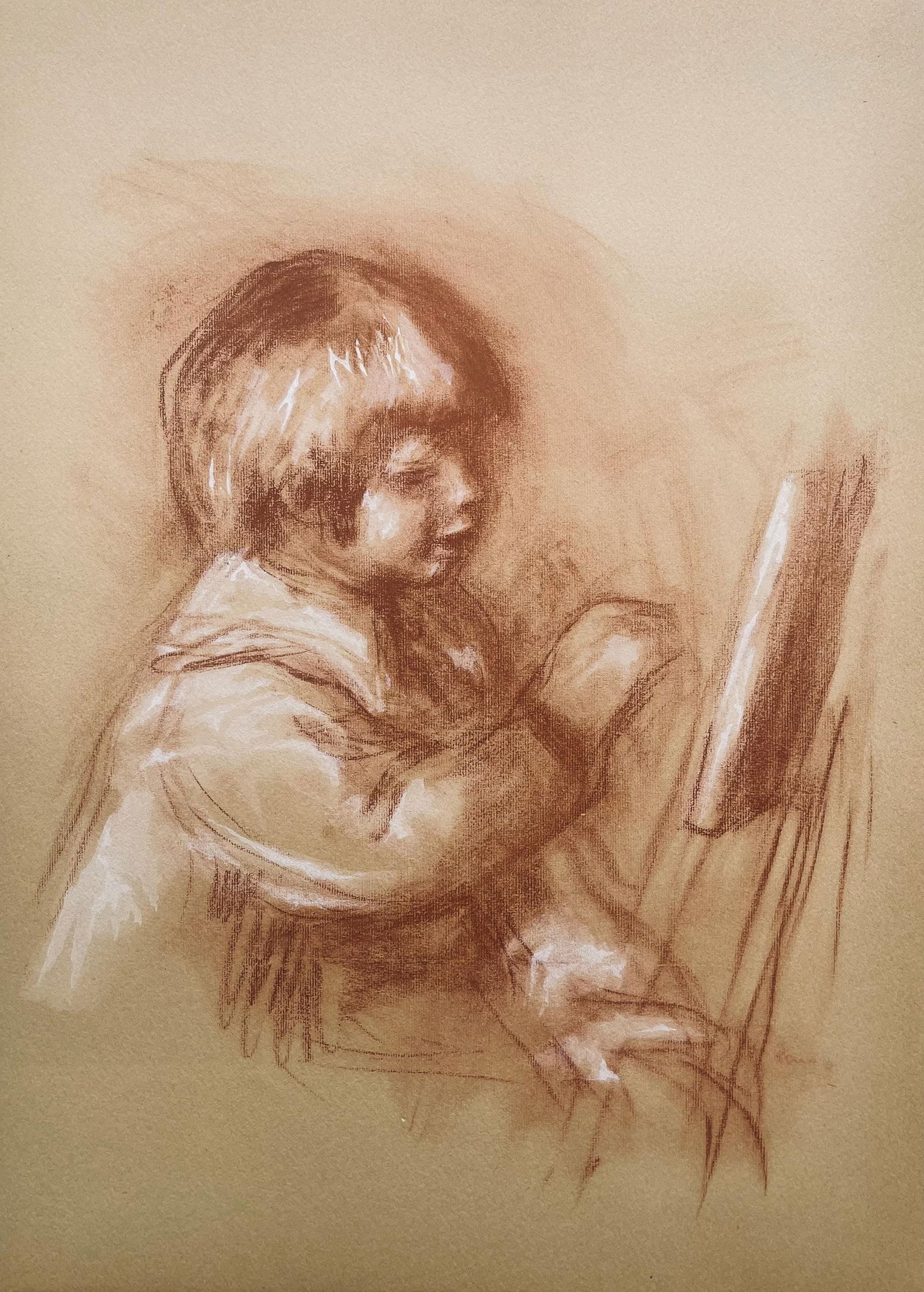 Pierre-Auguste Renoir, Composition, Seize Aquarelles et Sanguines de Renoir, Limited Edition: Lithograph and Stencil on velin Johannot d'Arches paper. Inscription: Unsigned and unnumbered. Paper Size: 15 x 10.75 inches. Excellent condition. Notes: From the folio, Seize Aquarelles et Sanguines