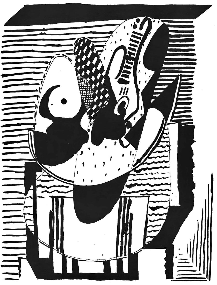 Pablo Picasso, Composition (Johnson/Vollard 193; Monod 10485), Helene chez Archimede, Limited: Woodcut on velin de Montval-Maillol paper. Paper Size: 17.3 x 12.6 inches; image size: 11.4 x 8.7 inches. Inscription: Unsigned and unnumbered, as issued. Catalogue raisonne references: Johnson, Una E