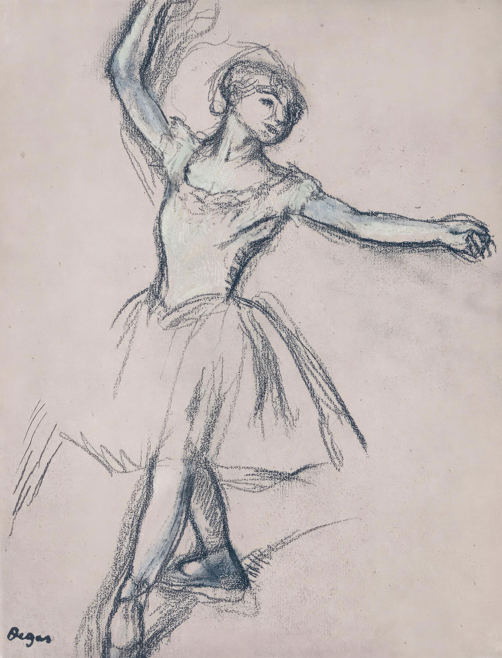 Edgar Degas, Dancer, from Dance Drawings, Limited Edition Engraving, 1936: This exquisite engraving by Edgar Degas (1834-1917), titled Danseuse (Dancer), originates from the celebrated album Degas Danse dessin (Degas Dance Drawings), published by Ambroise Vollard, Paris, and