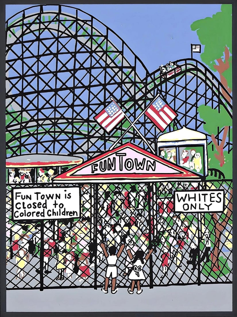 Faith Ringgold, For Whites Only, Letter from Birmingham City Jail, Limited Edition Silkscreen (1 of 4)