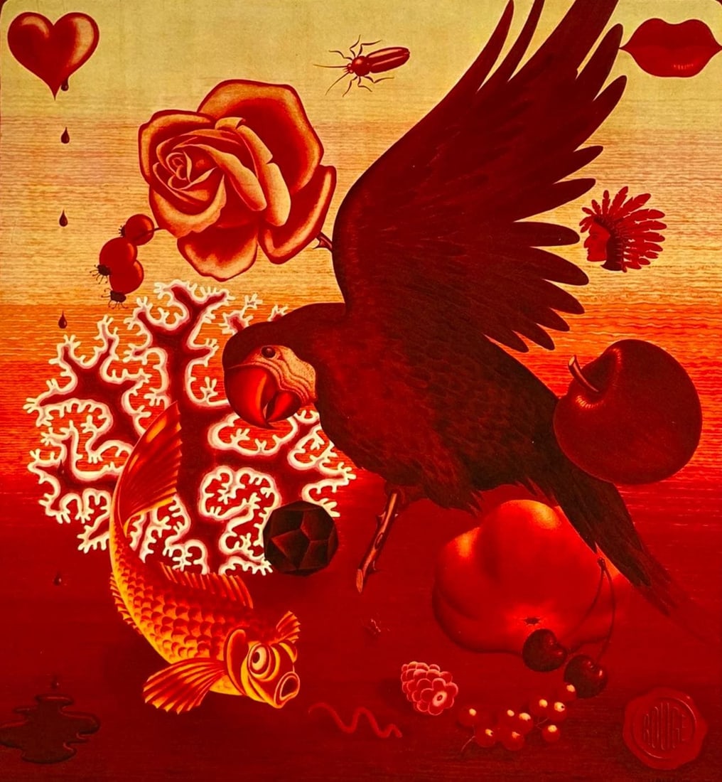 Victor Vasarely, Composition, Graphismes II, Limited Edition Heliogravure: Heliogravure on 280 gm M2 gloss paper. Paper Size: 10.63 x 10.63 inches. Excellent condition. Notes: From the folio, Graphismes II, 1977. Published and printed by Editions du Griffon, Neuchatel, Switz