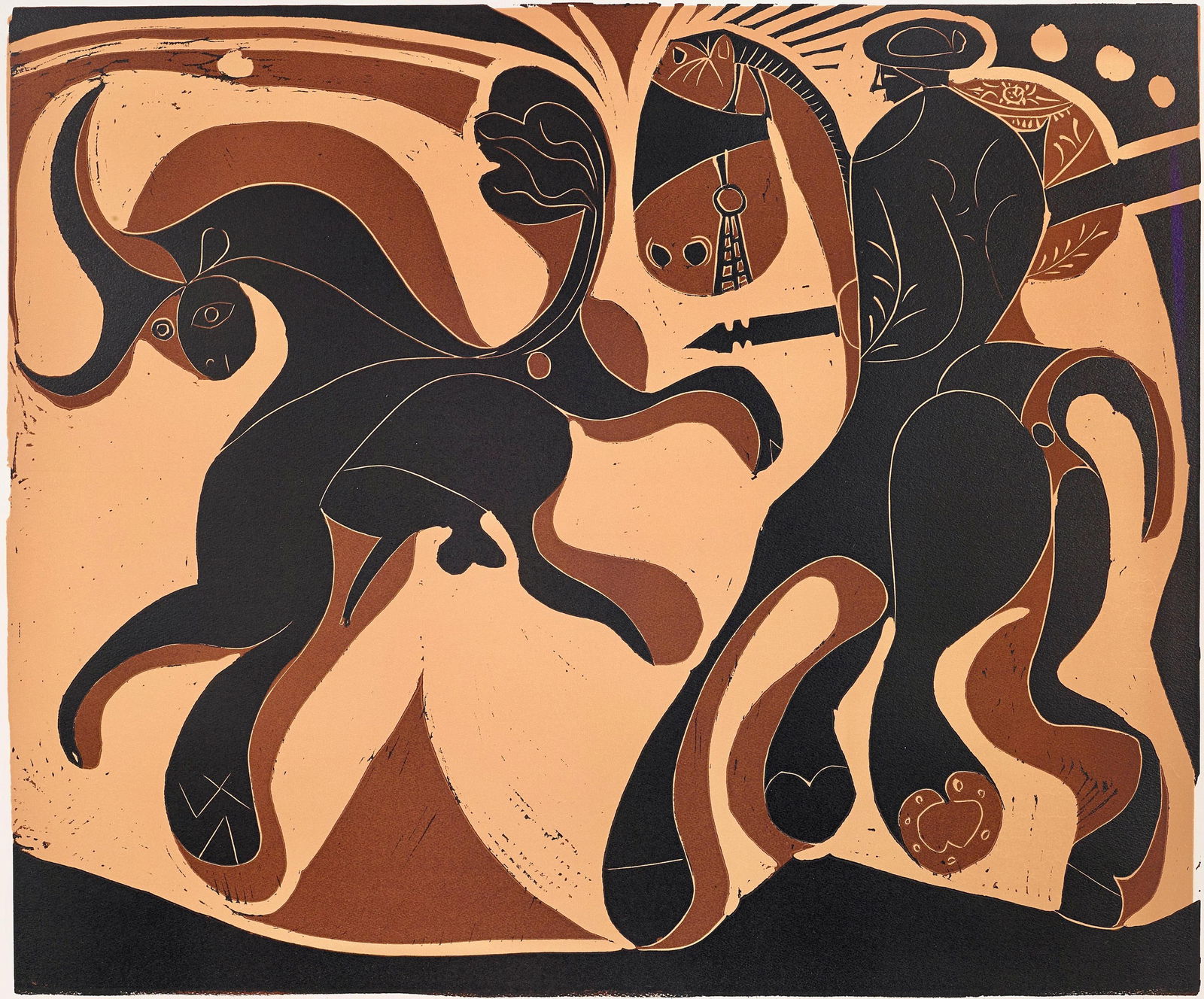 Pablo Picasso, Apres le pique (Orozco 214), Grabados al linoleo, Limited Edition Linocut (1 of 4)